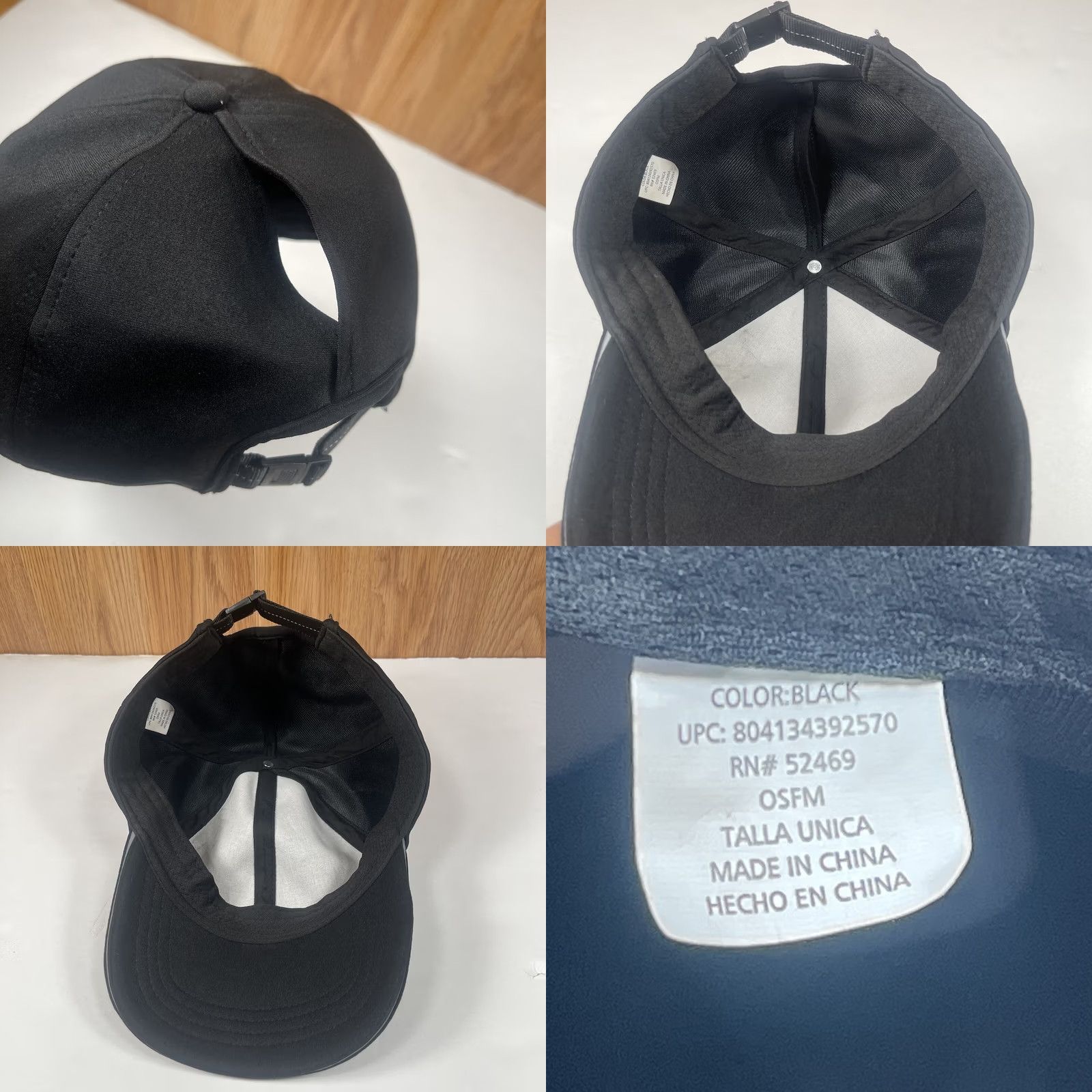 Vintage Unbranded Hat Adult Solid Black Adjustable StrapBack Baseball Cap Size ONE SIZE - 8 Thumbnail