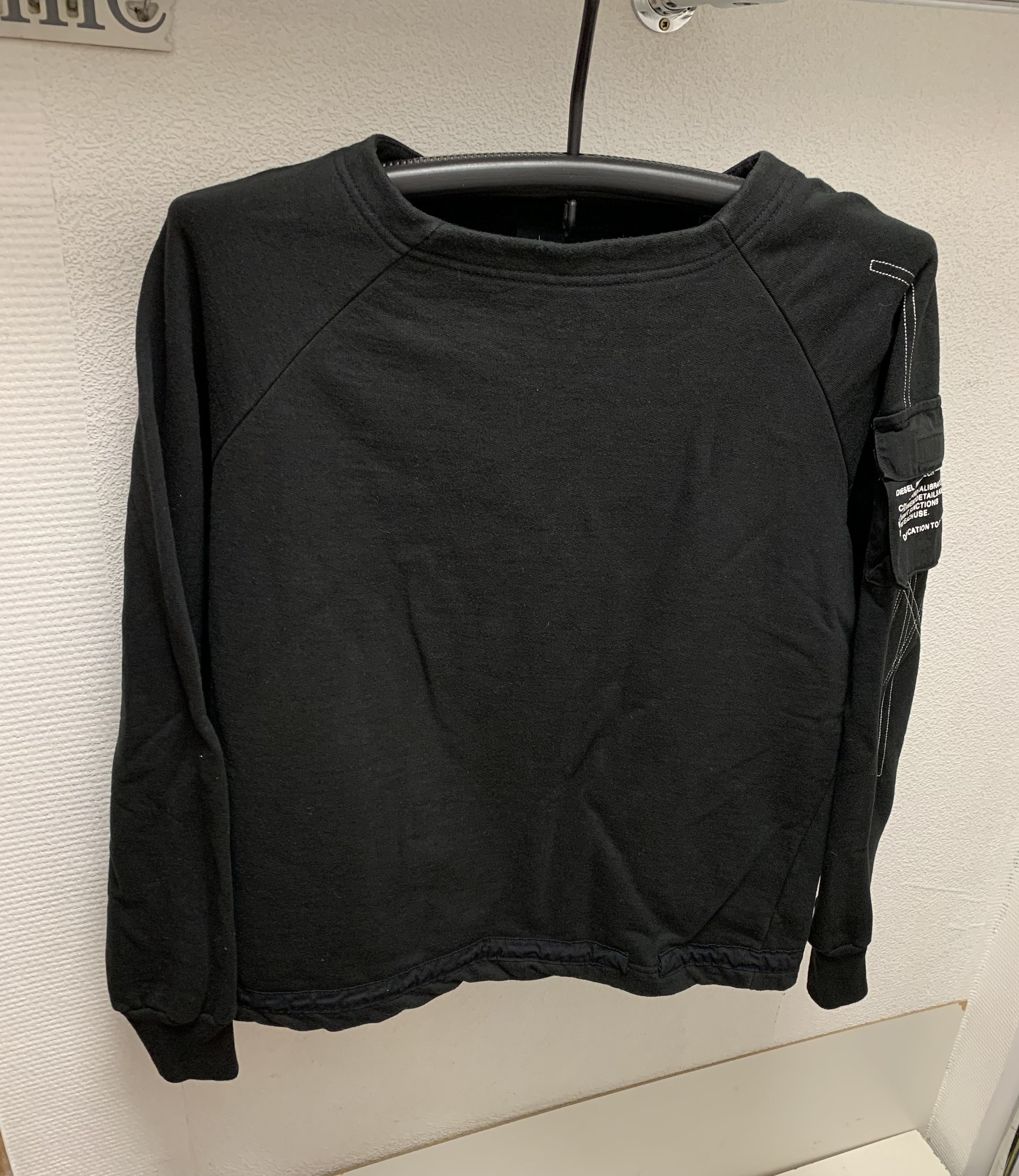 Diesel Diesel vintage black sweatshirt with pocket in hand L sz Size US L / EU 52-54 / 3 - 1 Thumbnail