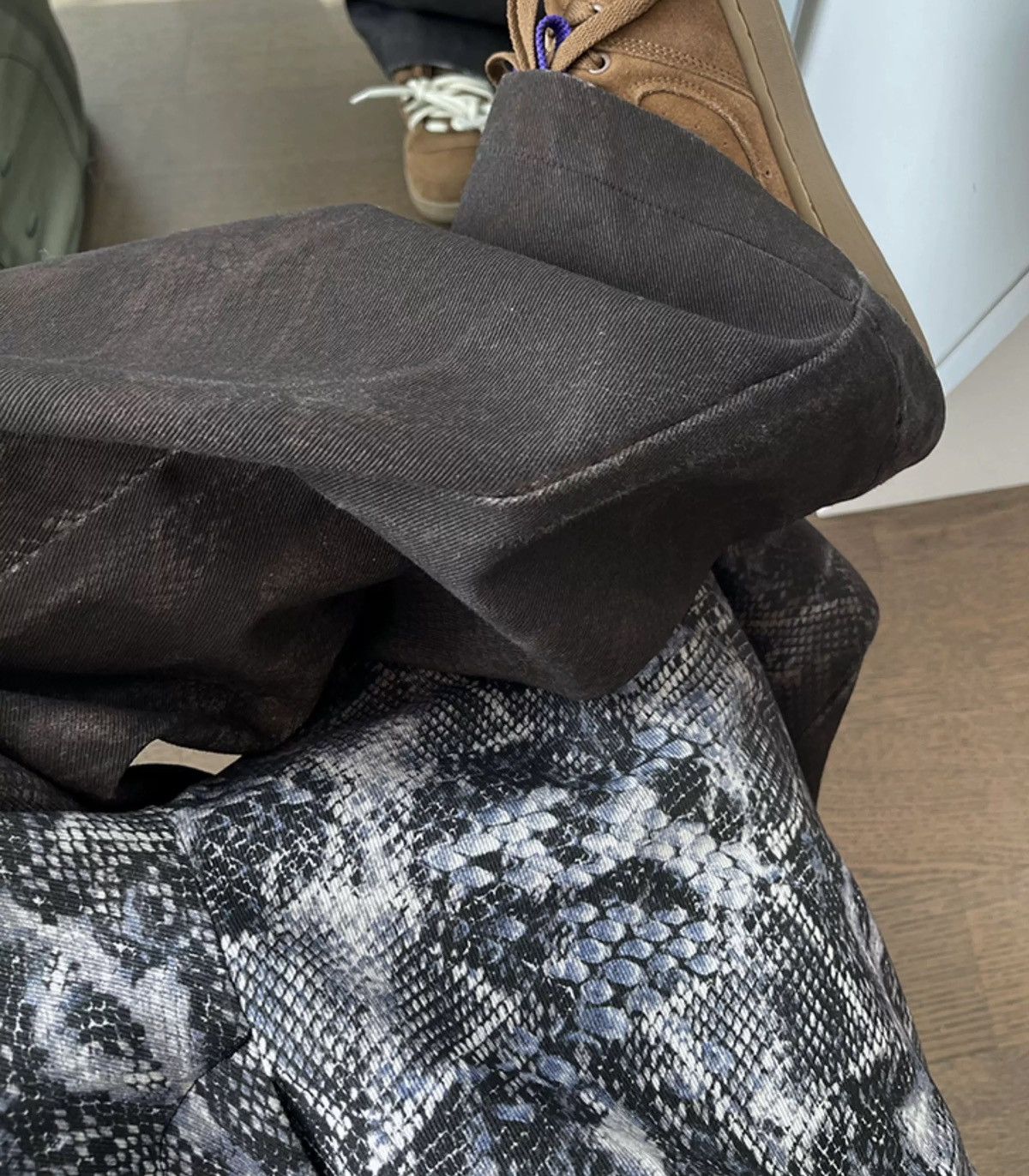 Japanese Brand × Vintage Avant garde punk snake print gradient effect baggy pants Size US 32 / EU 48 - 7 Thumbnail