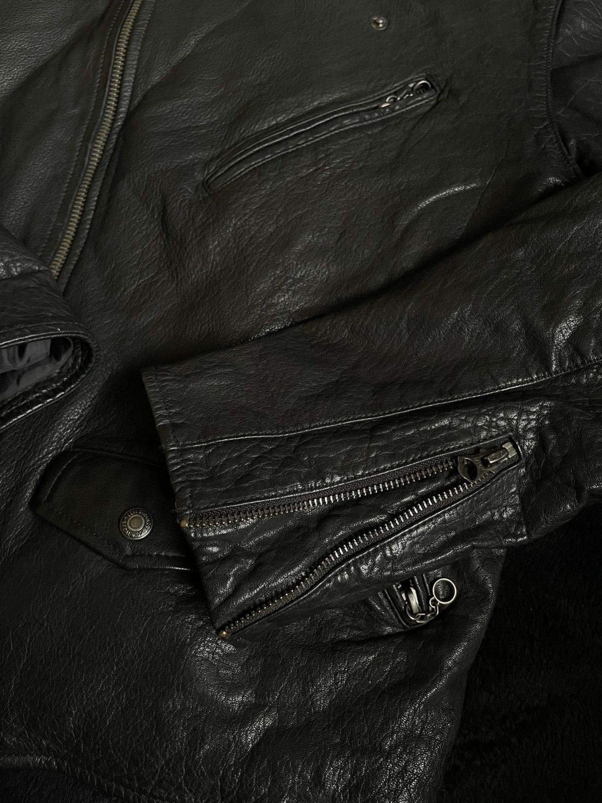 Levi's Vintage 00s Levi‘s Leather Jacket Avant-garde Size S Size S / US 4 / IT 40 - 8 Thumbnail