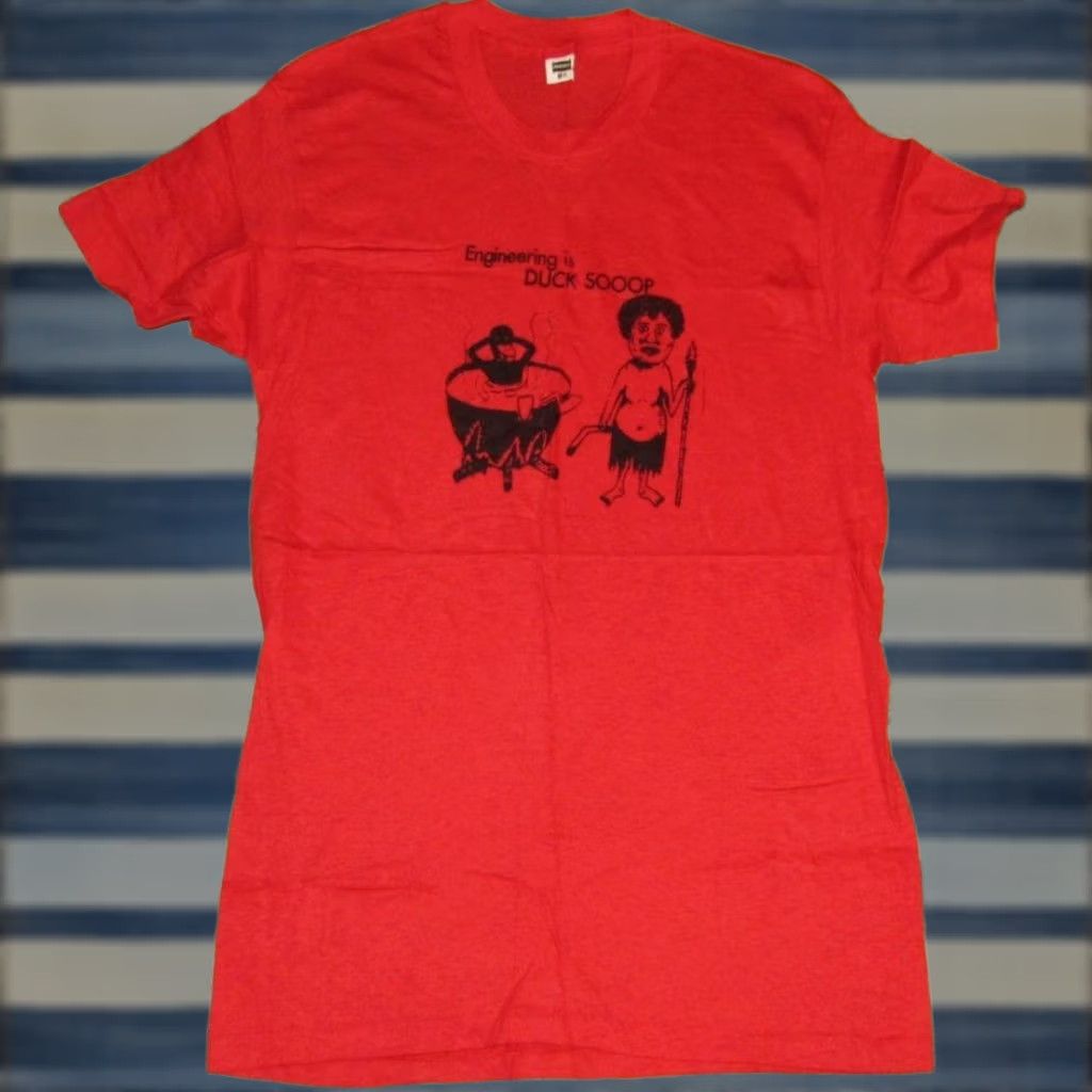 Hanes Vtg 70s Hanes Engineering Is Duck Soup T Shirt Small Men Red XS? Size US S / EU 44-46 / 1 - 1 Thumbnail