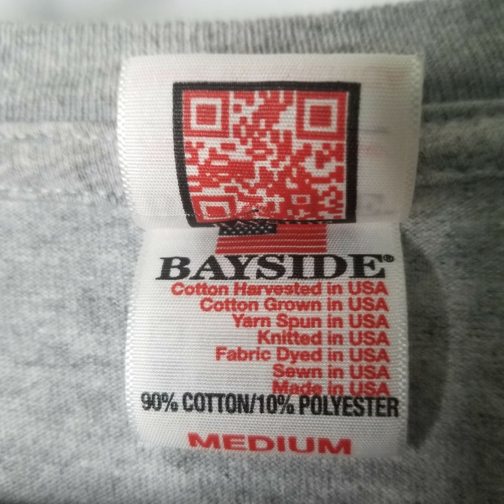 Vintage U.S. Navy Bayside Men's T-Shirt Gray Medium M Short Sleeve Graphic Tee USA Made Global Force For Good Patriotic Military Navy Shirt Mens Size US M / EU 48-50 / 2 - 3 Thumbnail