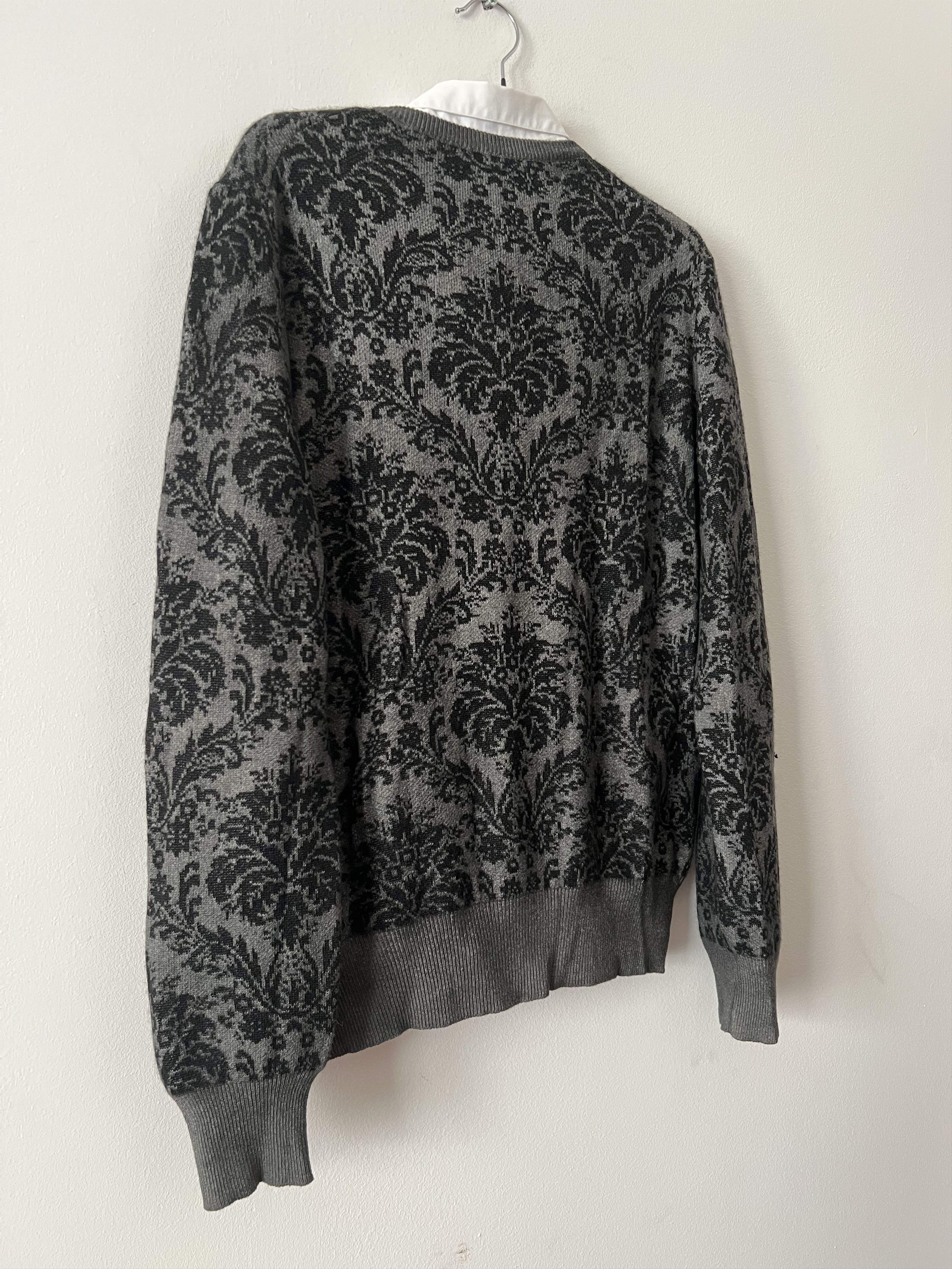 Avant Toi Floral Cashmere Sweater Jacquard Size US M / EU 48-50 / 2 - 4 Thumbnail