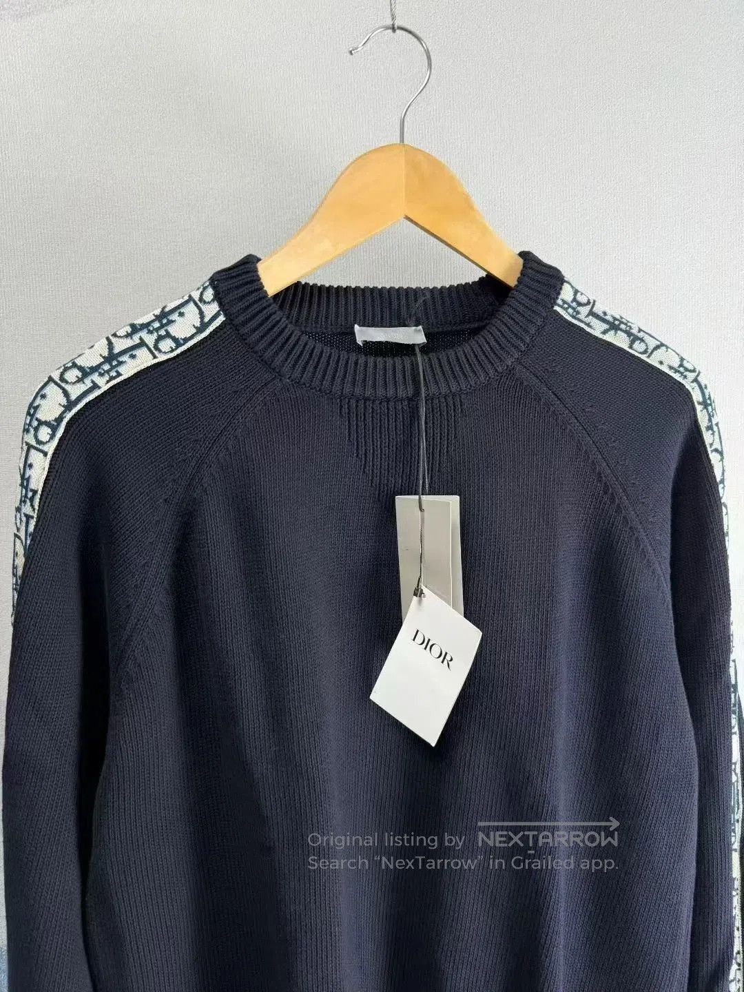 Dior Dior Navy Oblique Arm Ribbon Knit Sweater. Size US S / EU 44-46 / 1 - 2 Thumbnail