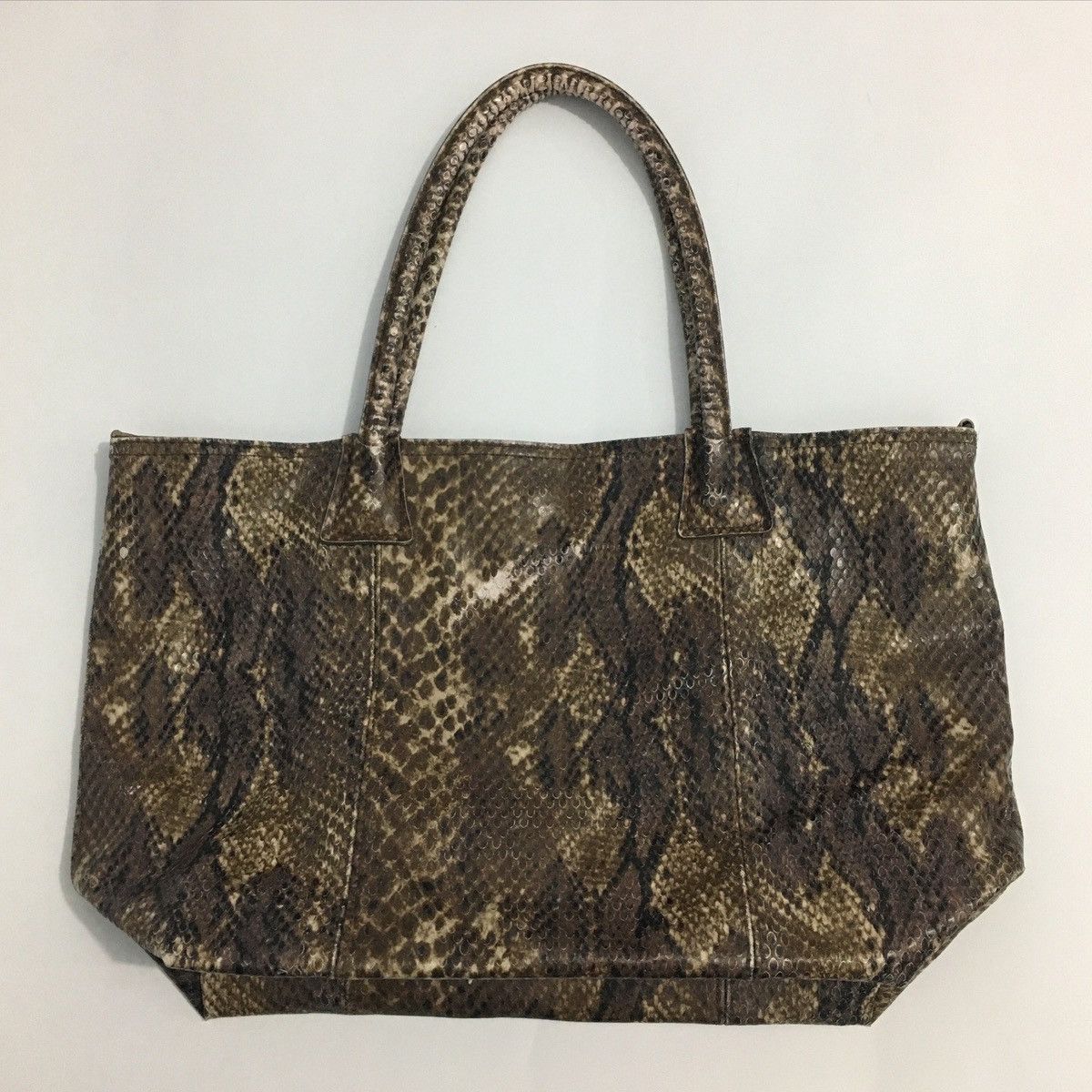 Japanese Brand Kenzia Leather Snake Skin Totebag Size ONE SIZE - 2 Thumbnail