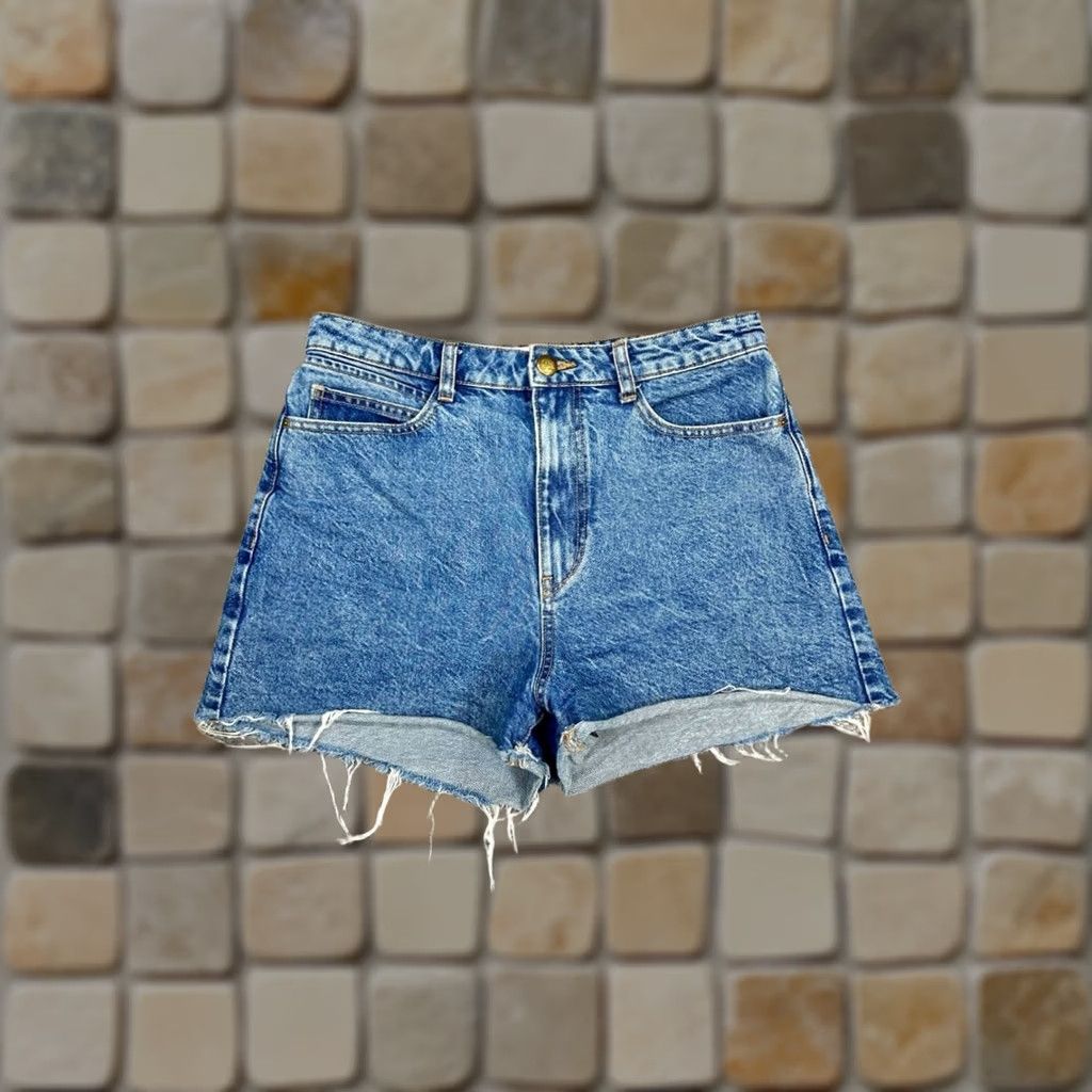 Zara Zara Shorts Women's 6 Light Medium Wash Denim Cut Offs Size 28" / US 6 / IT 42 - 1 Thumbnail