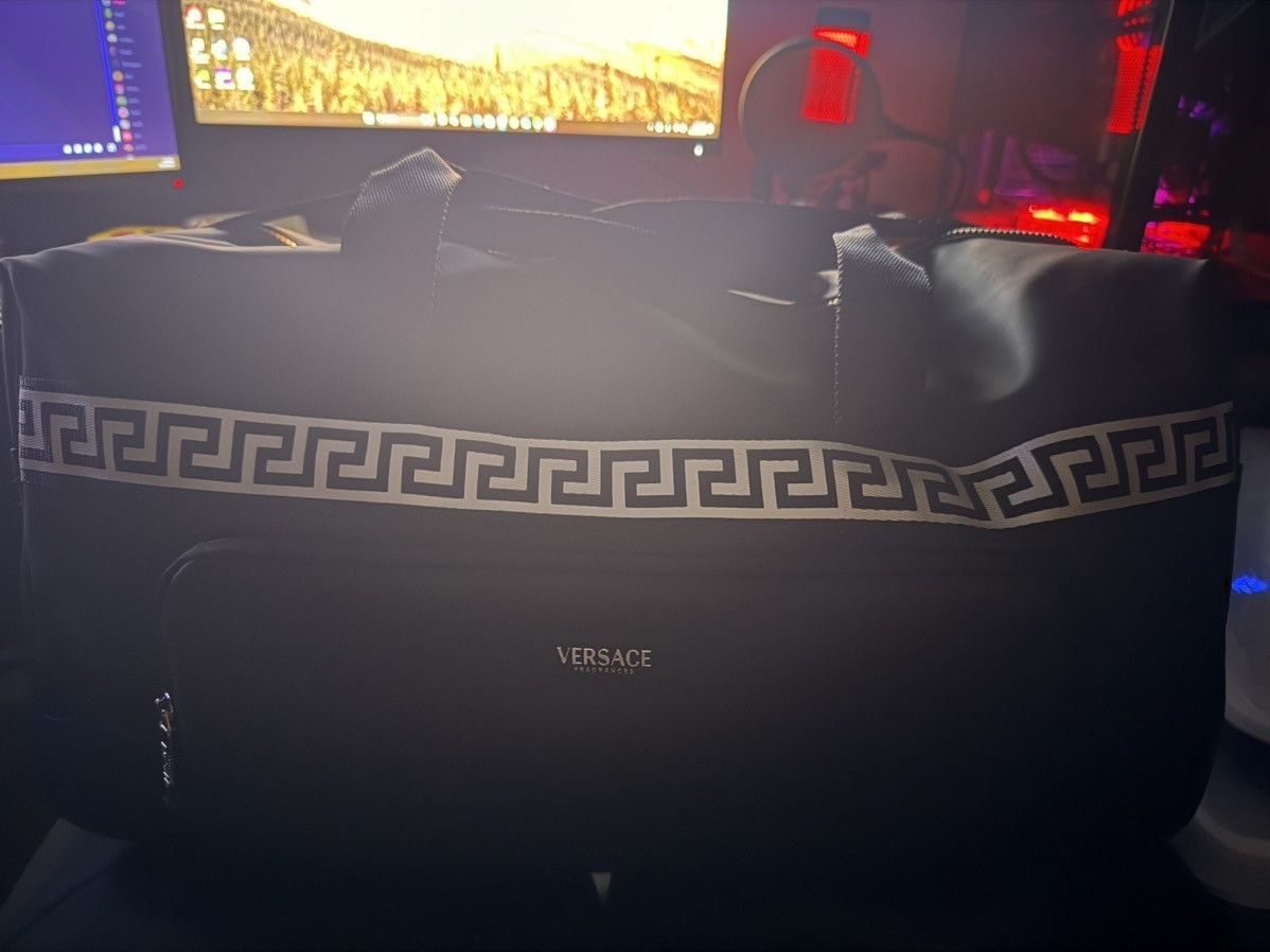 Versace Fragrance Black Duffle Bag