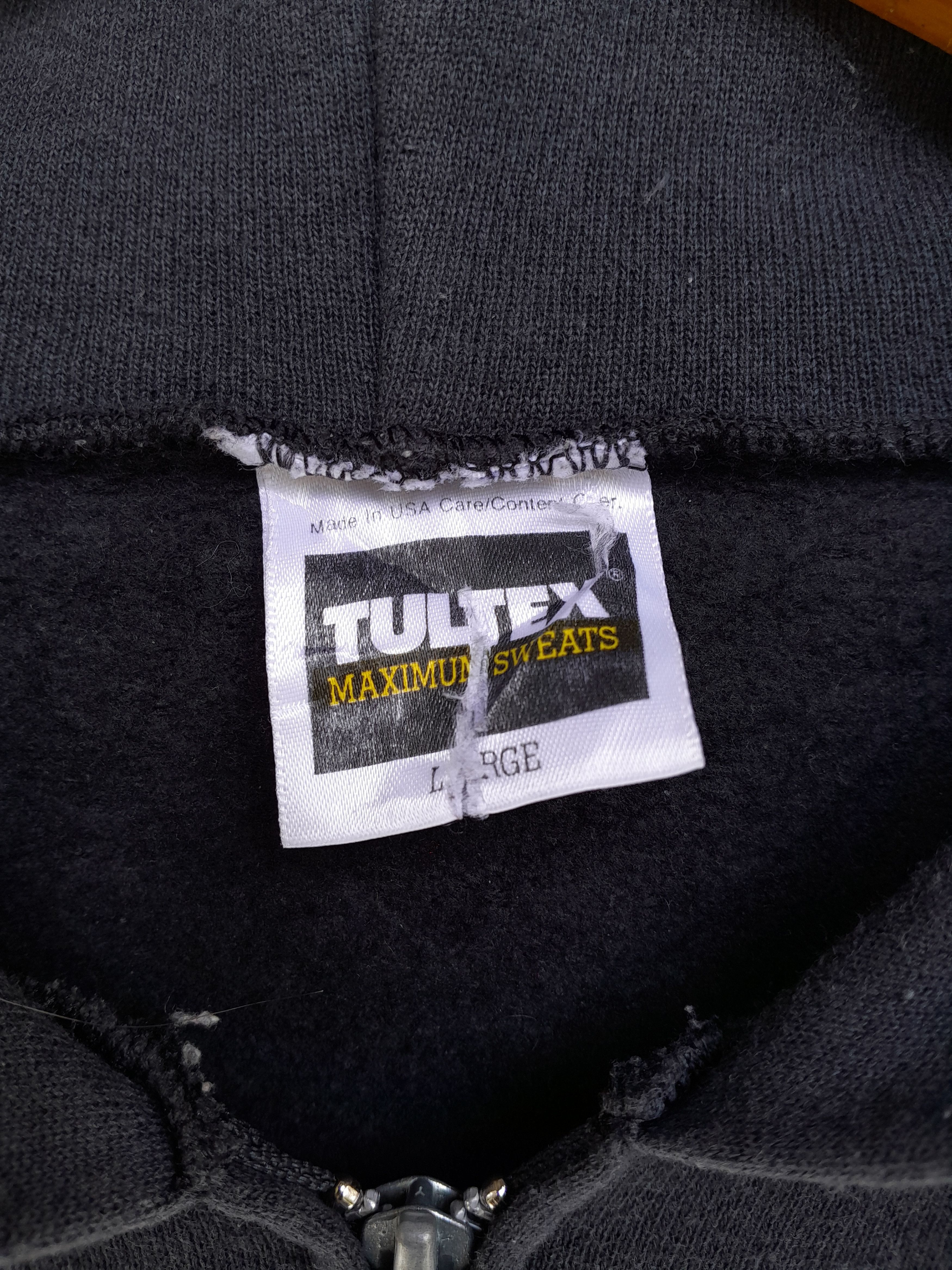 Tultex Vintage 90s TULTEX Blank zipper hoodie Size US L / EU 52-54 / 3 - 5 Thumbnail