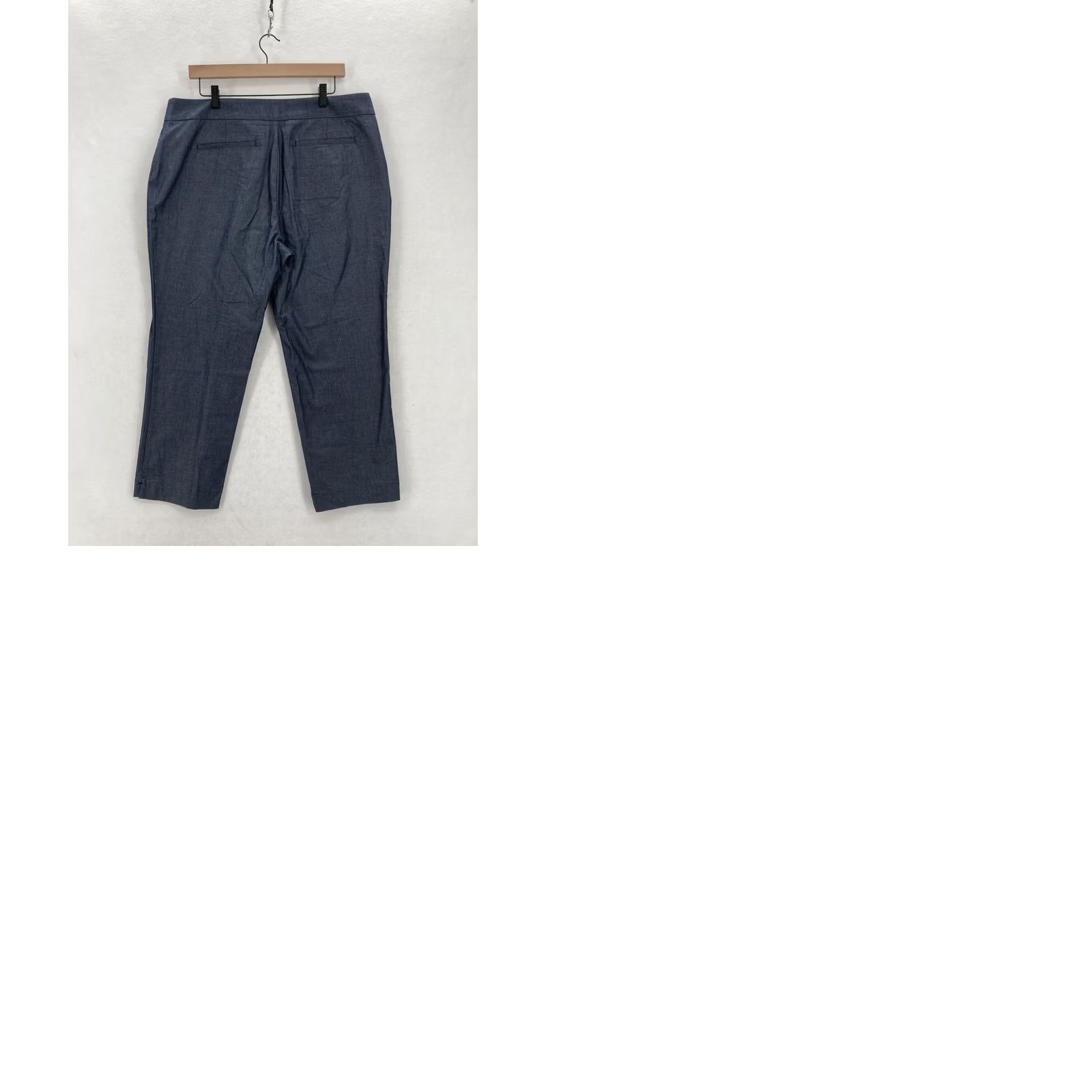 Ann Taylor Ann Taylor Factory Slim Leg crop Pants Women's 14 Dark Blue Stretch Career READ Size 36" / US 14 / IT 50 - 10 Thumbnail
