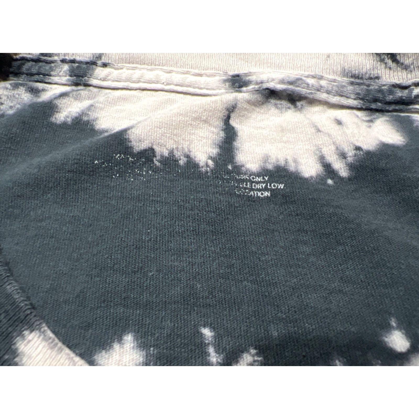 Fashion Nova Fashion Nova Women's XL T-Shirt Black & White Tie Dye Crew Neck Short Sleeve Logo Cotton All Seasons Size XL / US 12-14 / IT 48-50 - 7 Thumbnail
