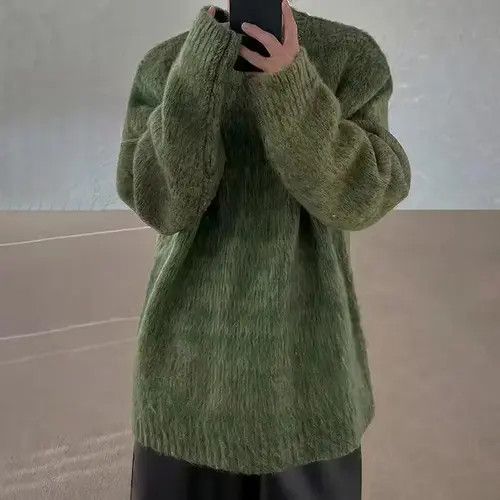 Japanese Brand Pepper x Asuka Green Mohair Knit Sweater Size US L / EU 52-54 / 3 - 1 Thumbnail