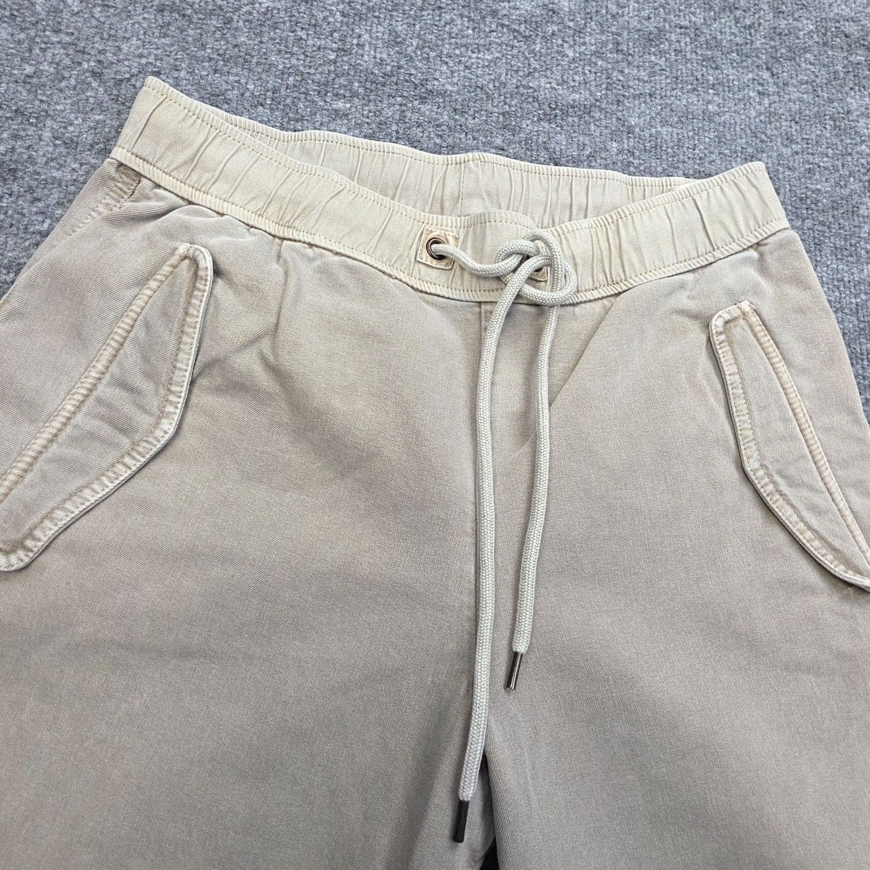 James Perse James Perse Pants Jogger Women's 0 Beige Drawstring Cotton Stretch Size 25" / US 0 / IT 36 - 3 Thumbnail