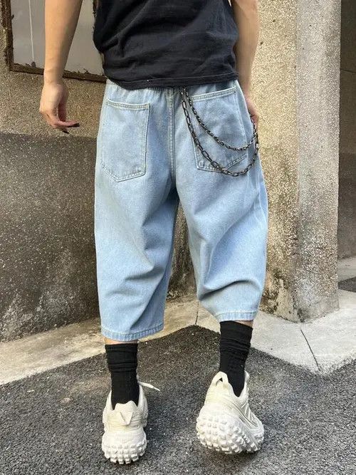 Jean VINTAGE Y2K DRIP denim shorts jorts Size US 34 / EU 50 - 2 Thumbnail