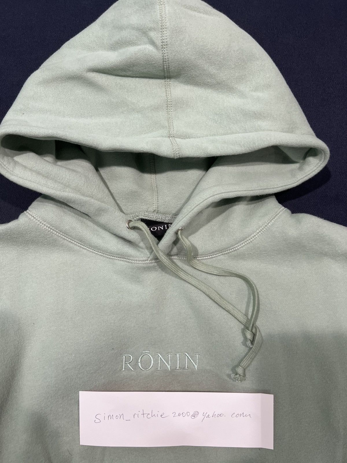 Ronin Division Ronin Division tonal embroidered hoodie, XL mint green Size US XL / EU 56 / 4 - 6 Thumbnail