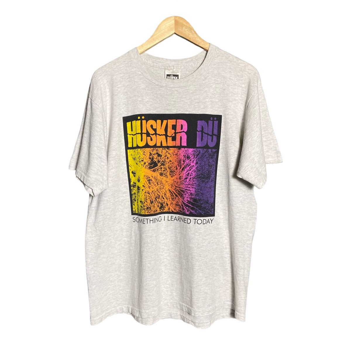Band Tees × Vintage Vintage 90s Husker Du Something I Learned Today Punk T-Shirt Size US L / EU 52-54 / 3 - 1 Thumbnail