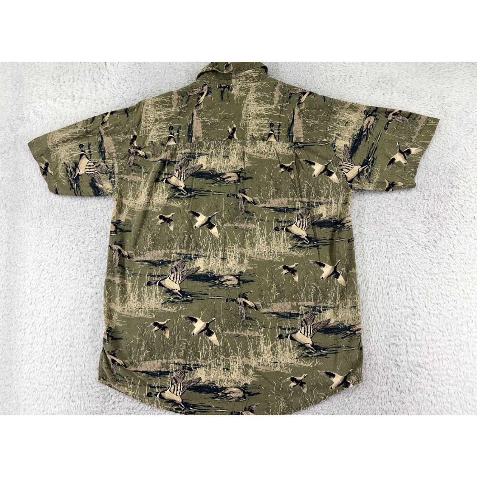 Vintage Field & Stream Shirt Mens Medium Green Goose Grass Silk Hawaiian Button Up Size US M / EU 48-50 / 2 - 2 Thumbnail