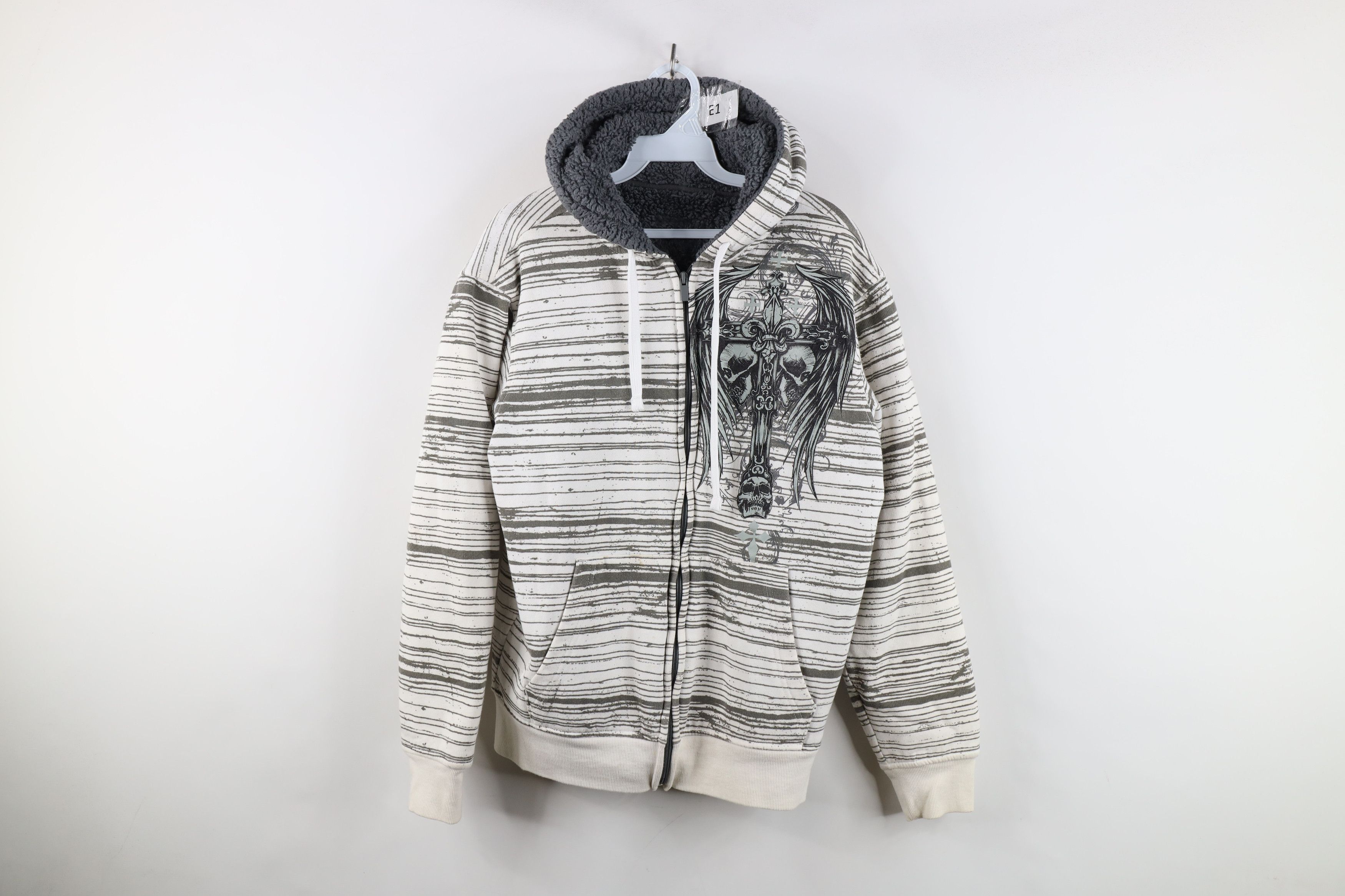 Vintage Vintage Y2K Streetwear Lined Skull Cross MMA UFC Hoodie Size US M / EU 48-50 / 2 - 1 Thumbnail