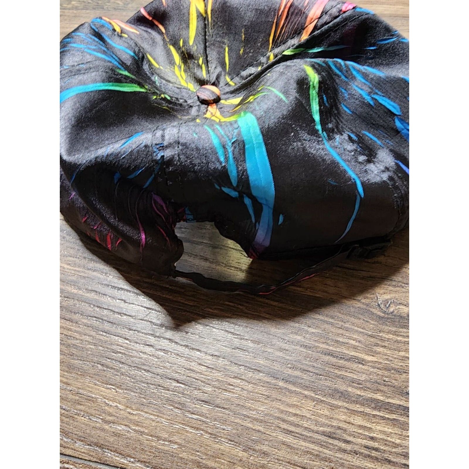 Vintage VINTAGE Winner Strapback Hat Cap Black Cotton Adjustable 90s Aloha New Orleans Rainbow Neon Men Men Size ONE SIZE - 3 Thumbnail