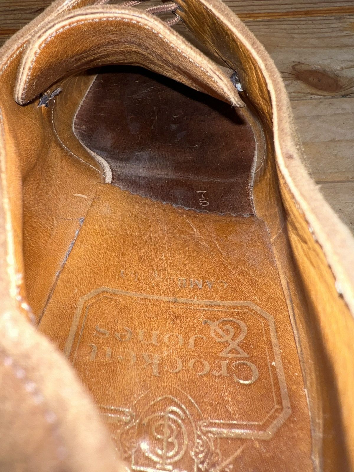 Crockett & Jones VTG Crockett & Jones Brown Suede Derby Dress Shoes Size US 8 / EU 41 - 11 Thumbnail