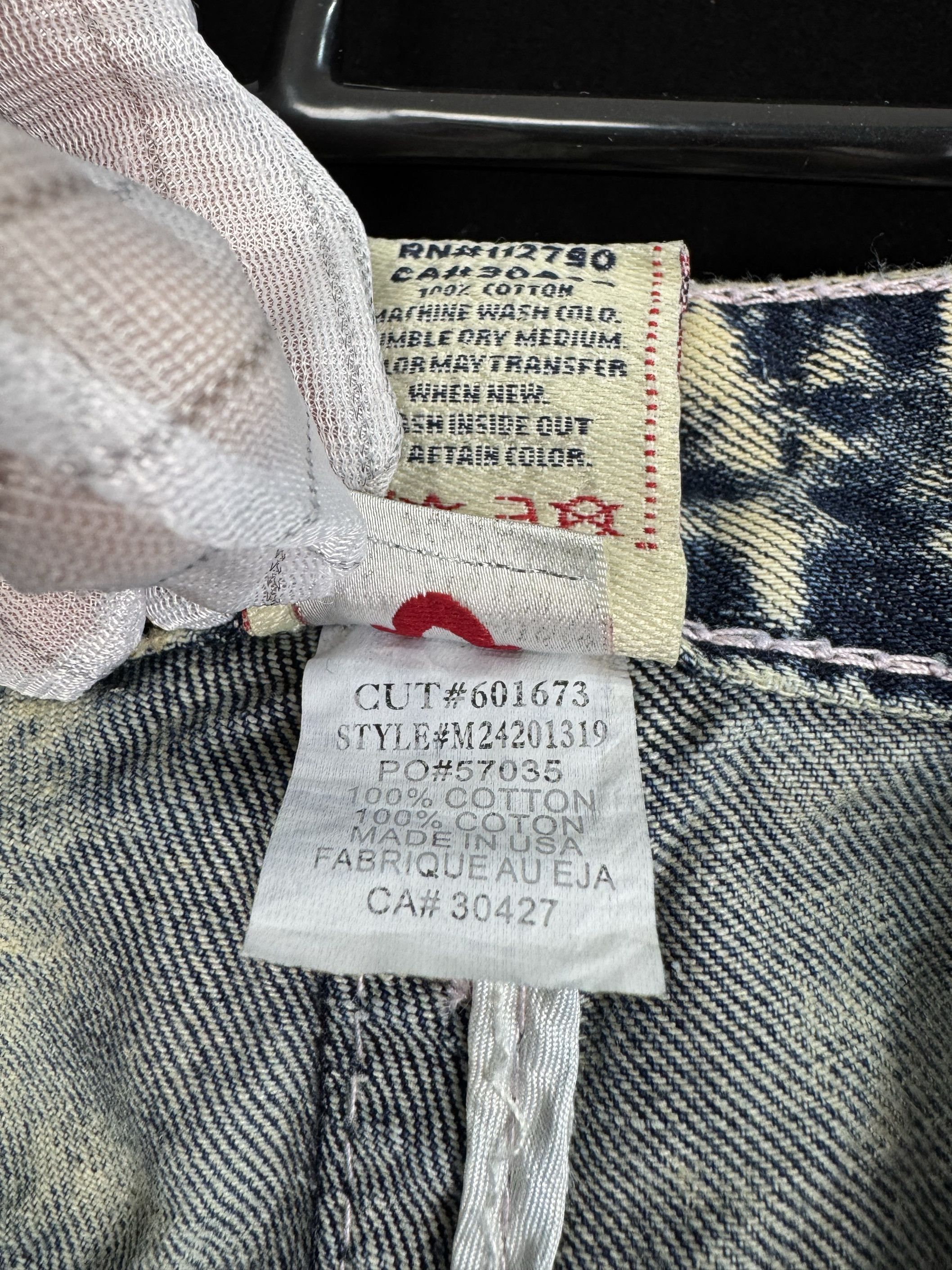 True Religion × Vintage UNWORN* THICK STITCHING HEAVY WASH TWO TONE STITCHING JEANS Size US 32 / EU 48 - 17 Thumbnail