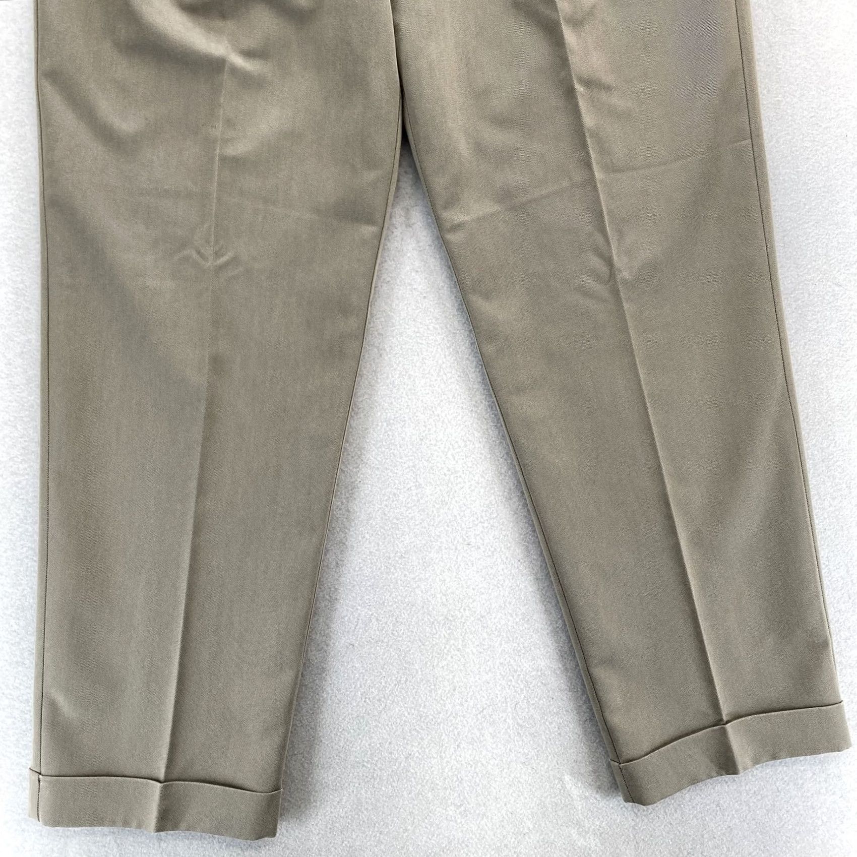 Dockers VINTAGE Dockers Recode Micro Drape Pants Mens 34x32 Khaki Relaxed Fit Pleated Cuffed NWT Size US 34 / EU 50 - 3 Thumbnail
