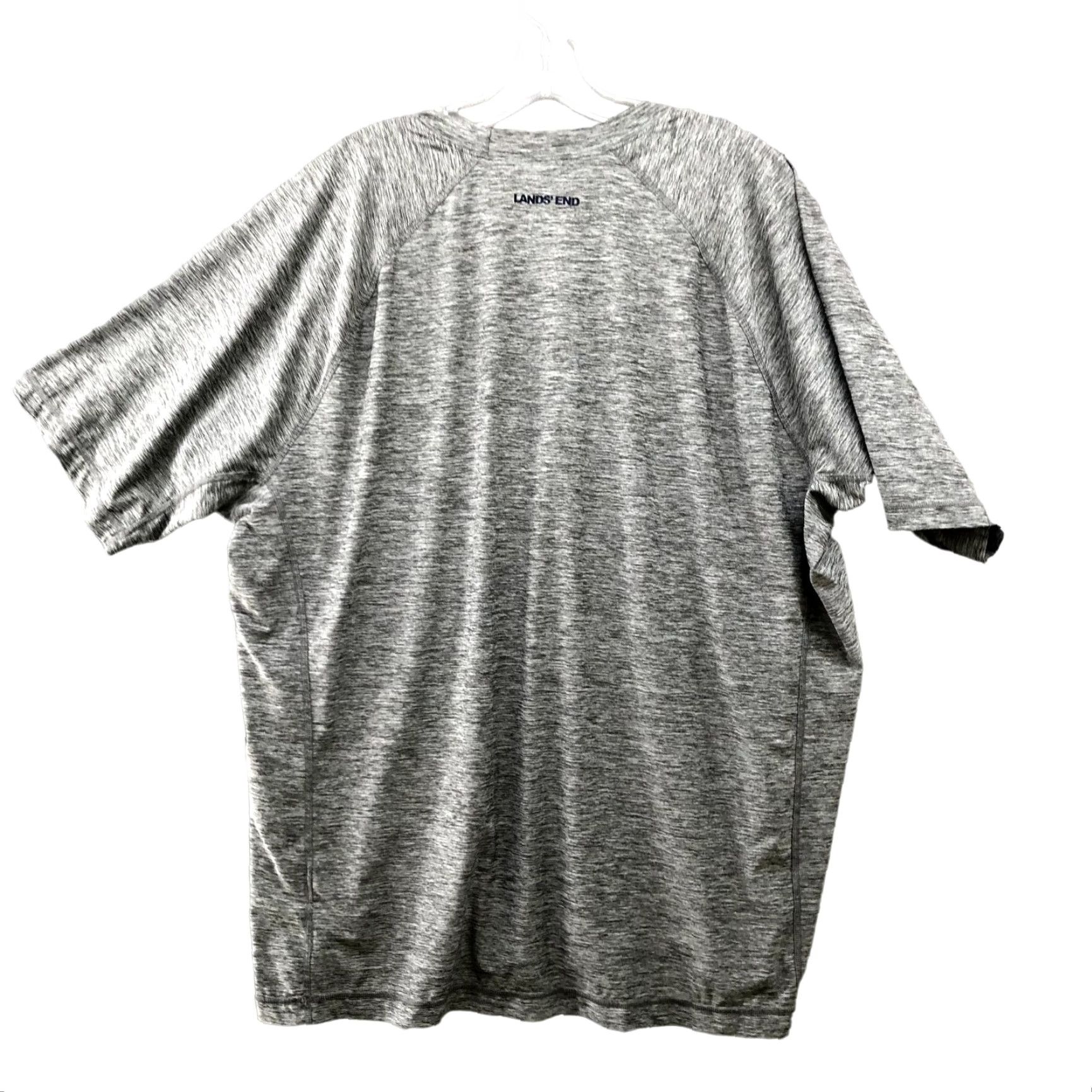 Lands' End Lands' End Active T Shirt Mens XXL Short Sleeve Heather Gray Crewneck Quick Dry Size US XXL / EU 58 / 5 - 2 Thumbnail