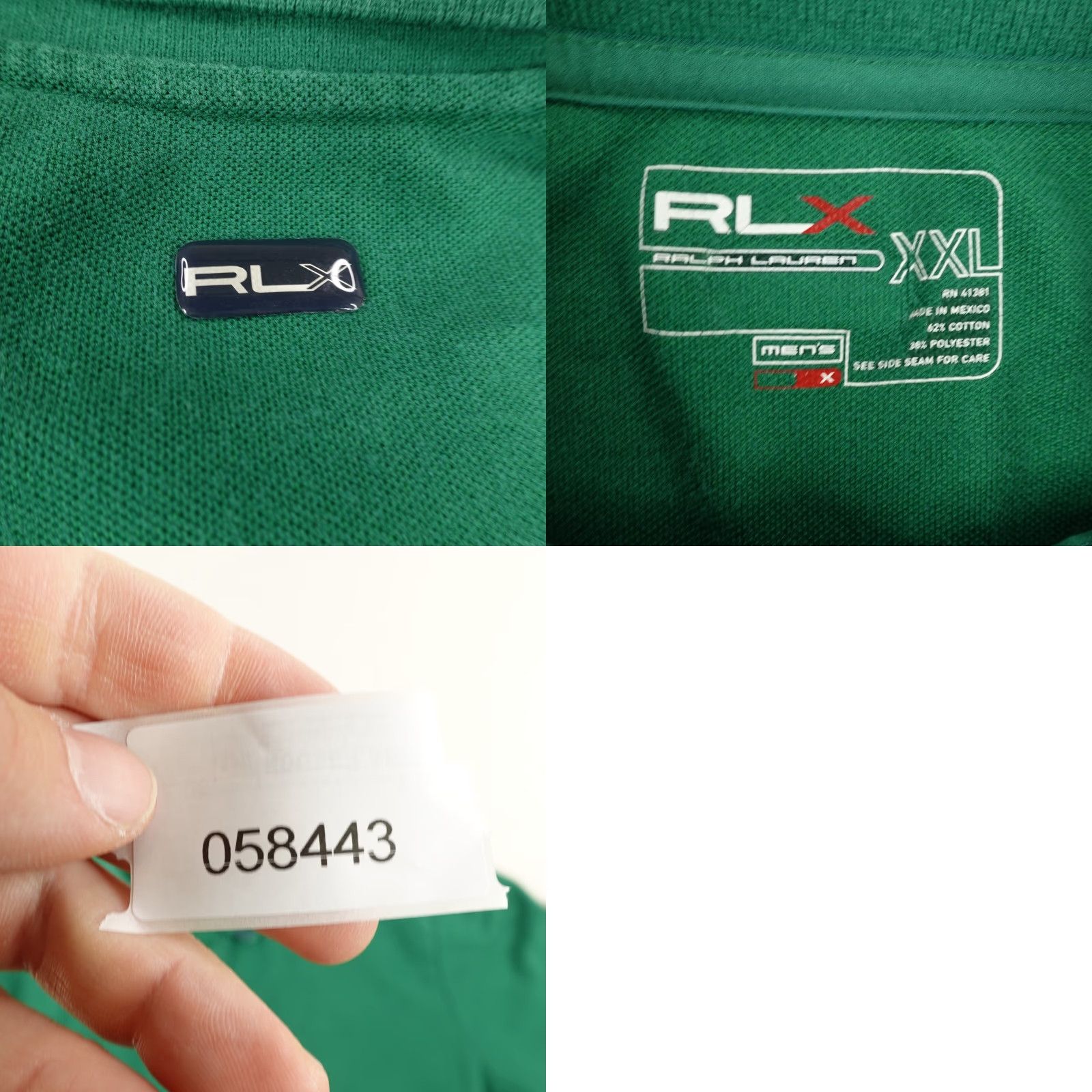 Ralph Lauren Ralph Lauren Polo Shirt Mens 2XL XXL Green RLX Performance Golf Blue Trim Pique Size US XXL / EU 58 / 5 - 8 Thumbnail