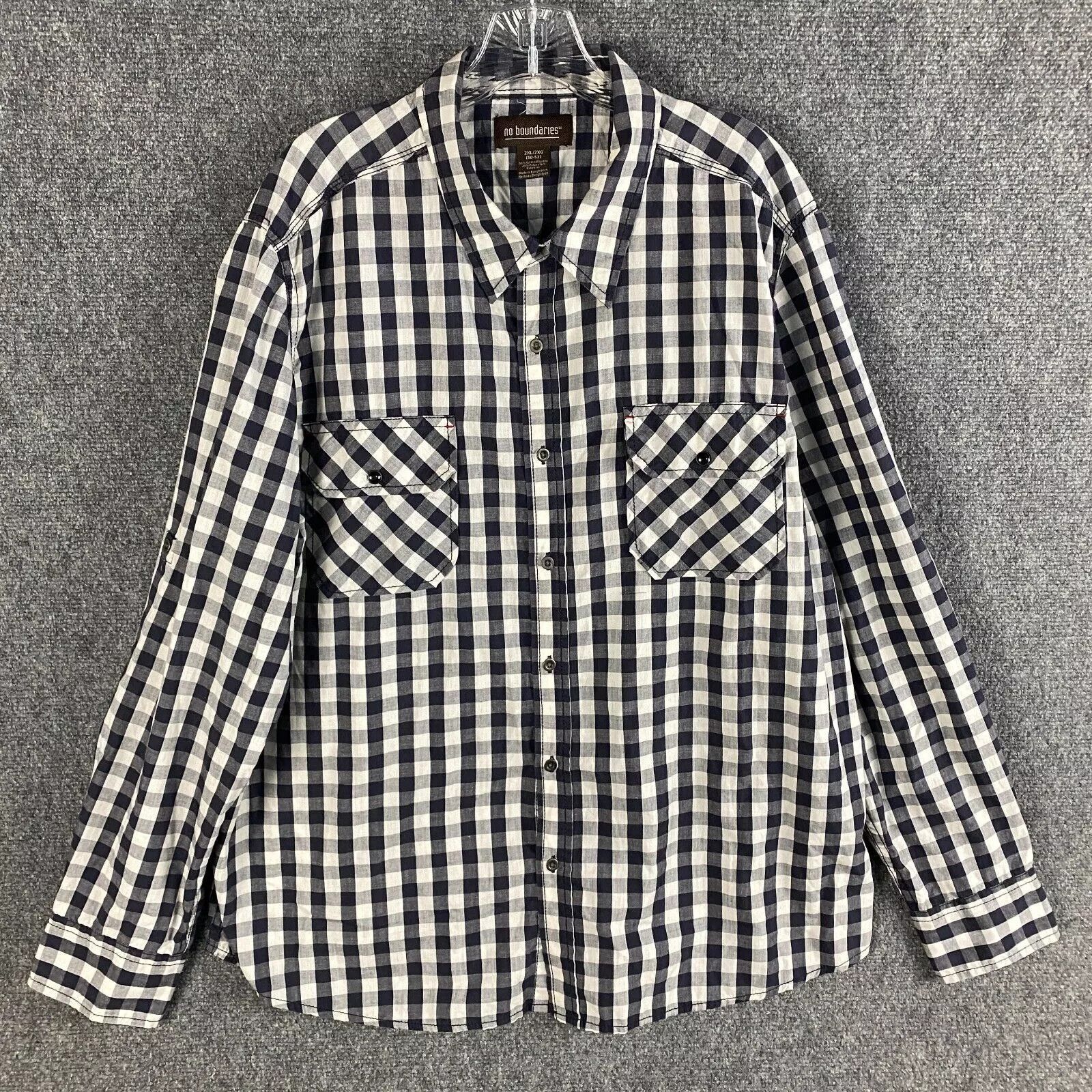 Other No Boundaries Button Up Shirt Men's 2XL 50-52 Long Sleeve Size US XXL / EU 58 / 5 - 1 Thumbnail