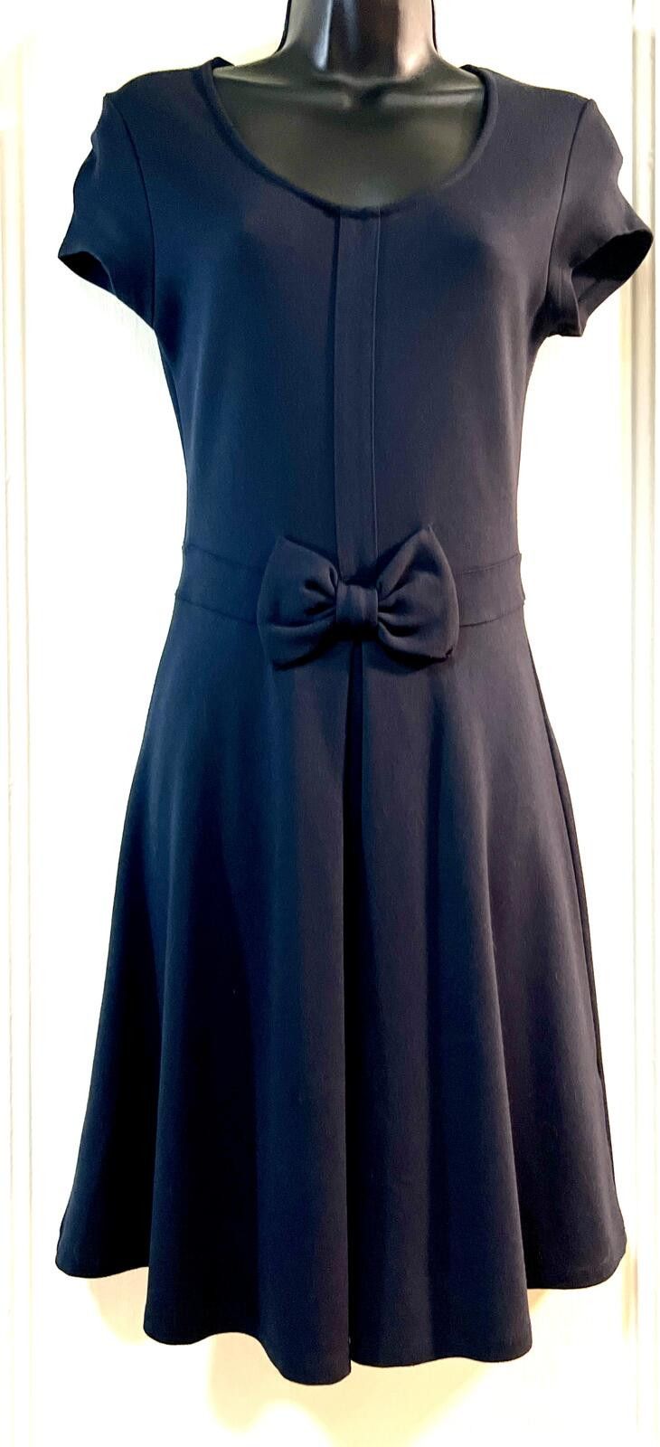 Other Zara Basic Navy Fit & Flare Bow Dress - Medium Size M / US 6-8 / IT 42-44 - 6 Thumbnail