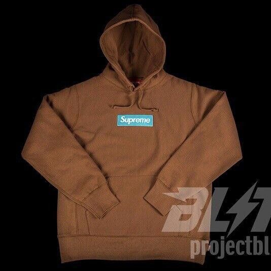 Supreme FW17 SUPREME BOX LOGO HOODED SWEATSHIRT HOODIE BROWN M Size US M / EU 48-50 / 2 - 1 Thumbnail