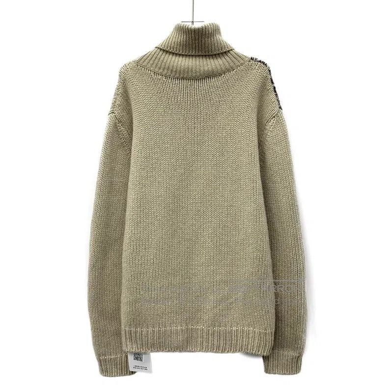 Hermes Hermes Color Block Floral Intarsia Cashmere High Neck Long Size US L / EU 52-54 / 3 - 2 Thumbnail
