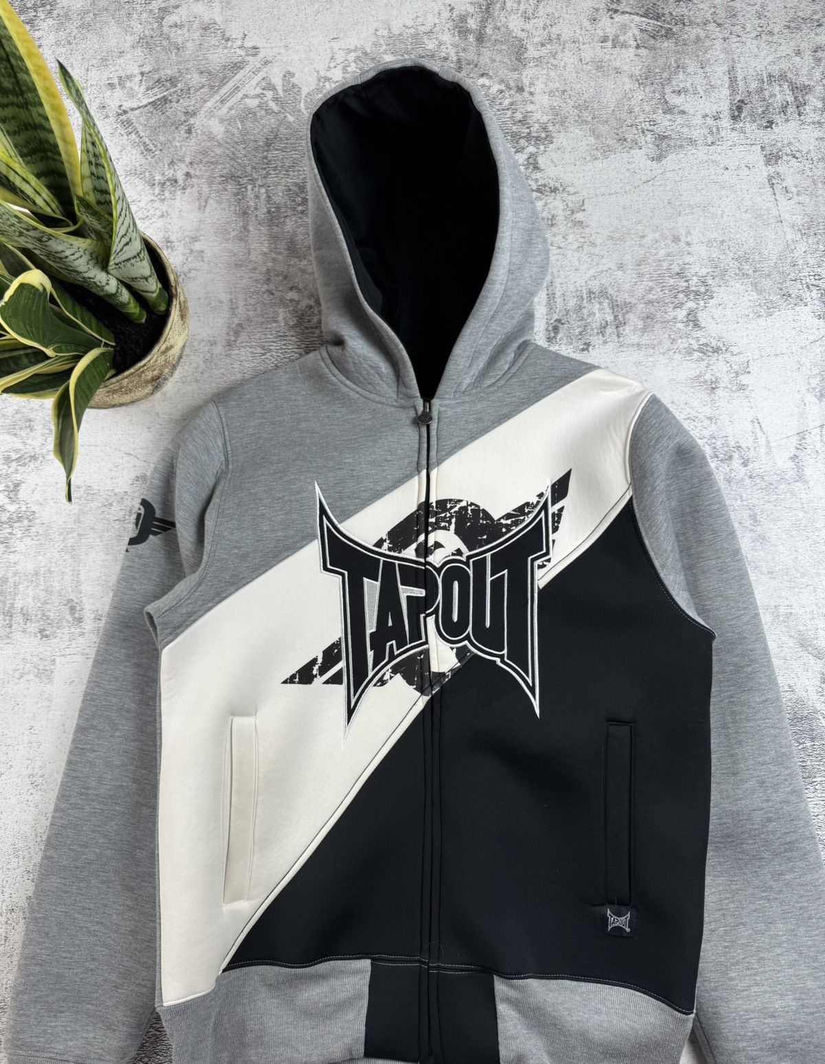 Tapout Tapout Men’s XL Gray Hip Hop USA Y2K Rap Zip Bomber Hoodie Pullover Sweatshirt Size US XL / EU 56 / 4 - 4 Thumbnail