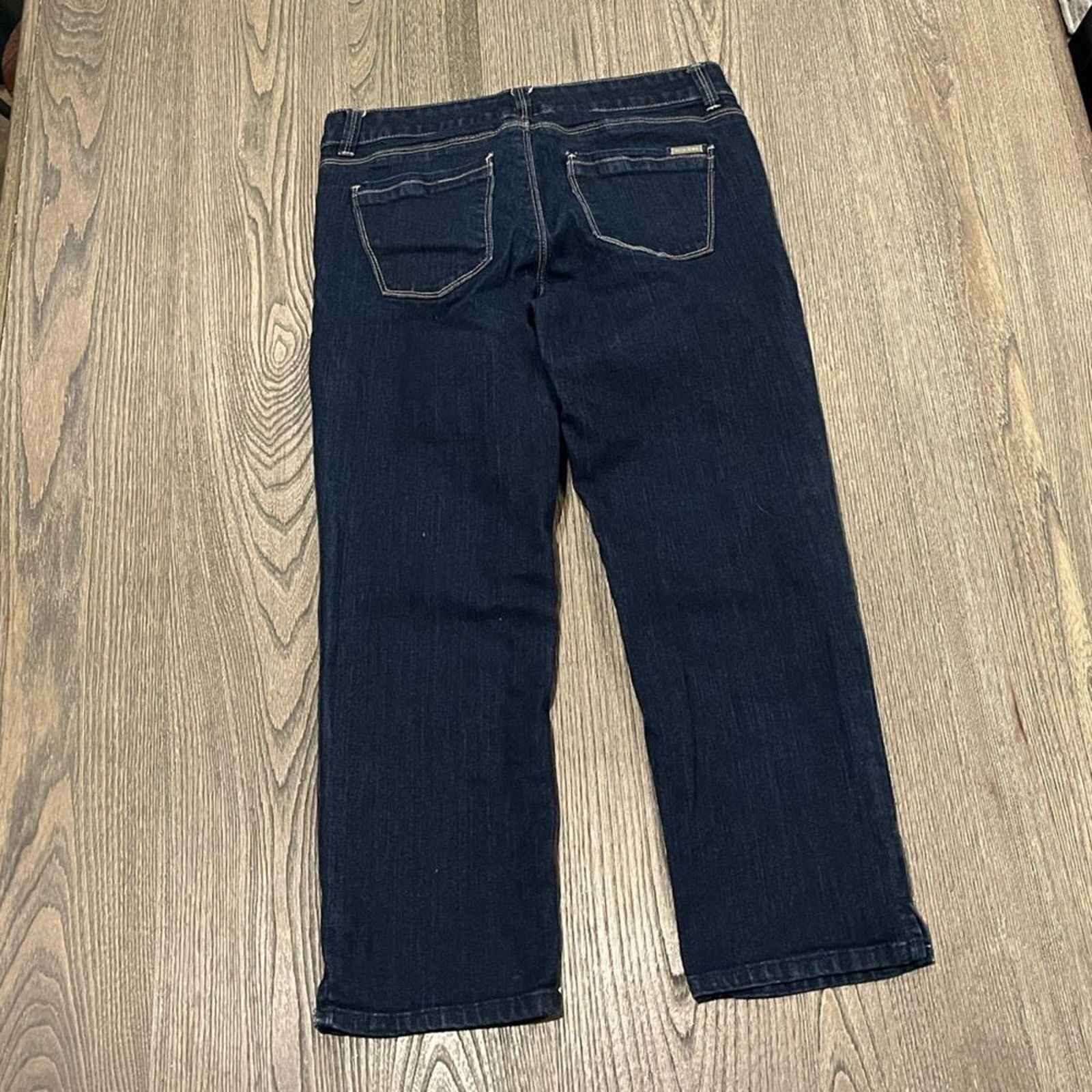 White House Black Market White House Black Market Straight Leg Jeans Cropped Size 4 Size 27" / US 4 / IT 40 - 8 Thumbnail