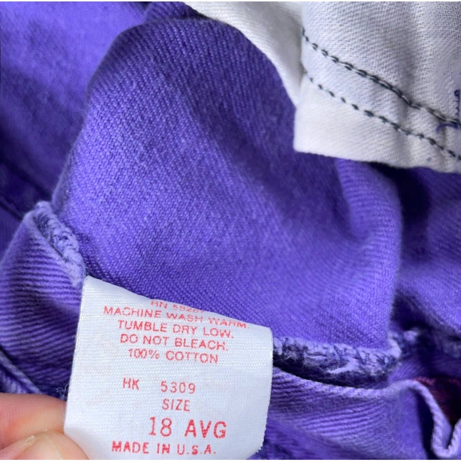 Vintage VTG 90s Flynn High Waisted Mom Jeans Women's 31 x 26 Purple USA Made Hipster Jeans Size 24" / US 00 / IT 34 - 3 Thumbnail