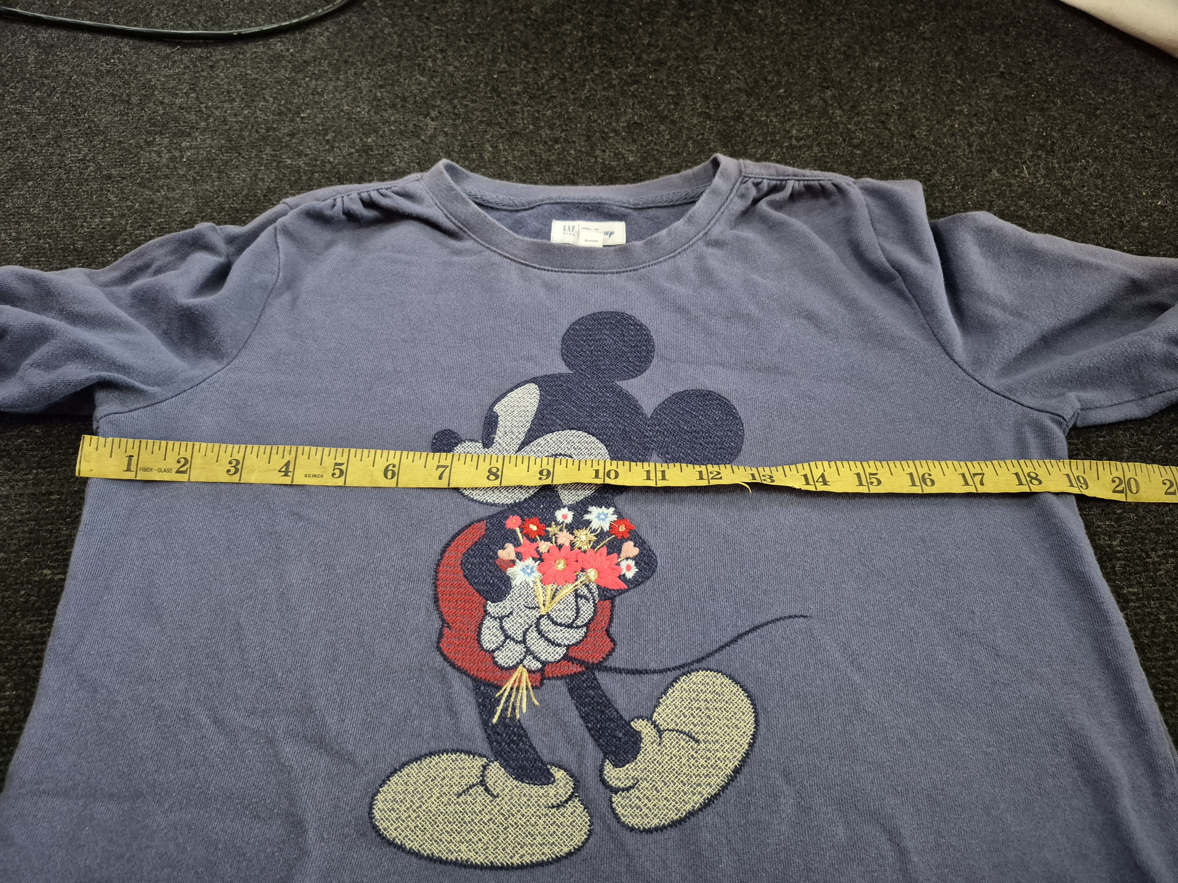 Gap 🔥 GAP Disney Mickey Mouse Embroided Sweatshirt Kids Size US XXS / EU 40 - 9 Thumbnail