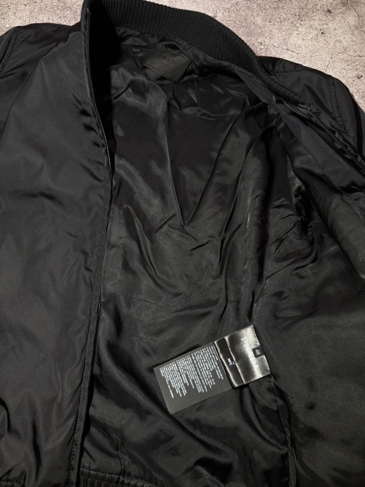 Prada Prada Nylon Bomber Jacket Black Rare Triangle Logo Size US M / EU 48-50 / 2 - 13 Thumbnail