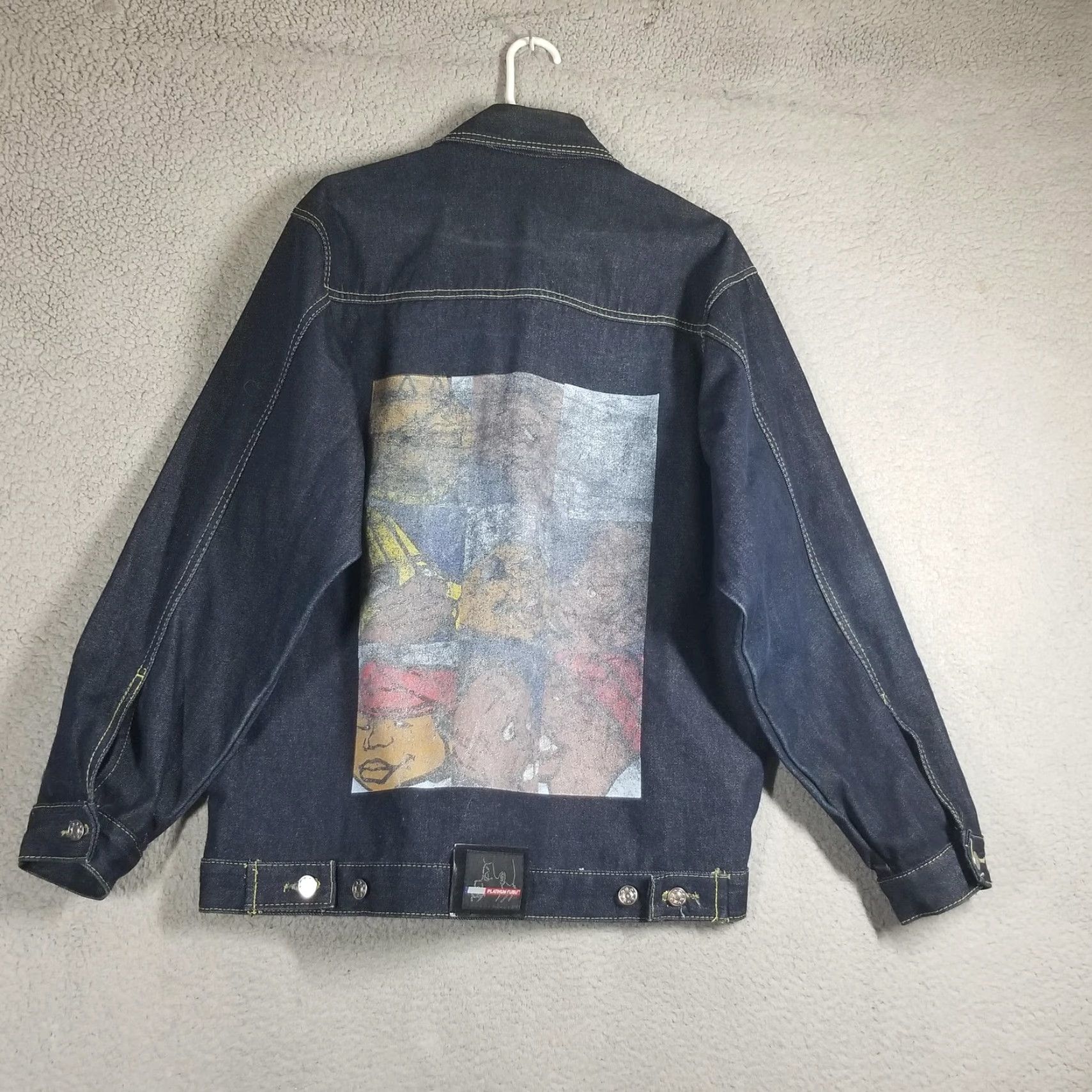 Fubu VINTAGE Platinum FUBU Jacket Mens L Blue Denim Fat Albert Hip Hop USA Y2K Size US L / EU 52-54 / 3 - 2 Thumbnail
