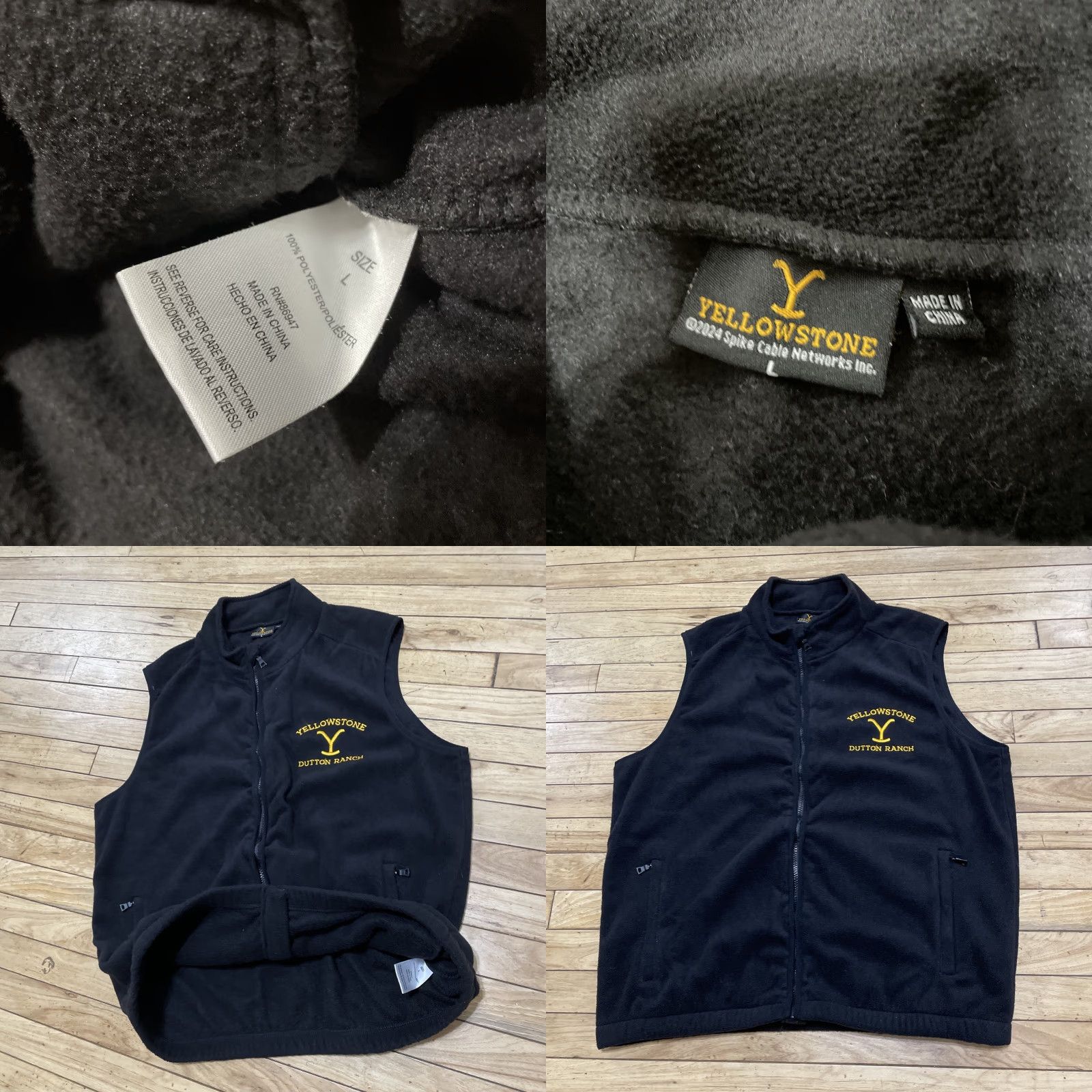 Vintage VINTAGE Yellowstone Dutton Ranch Fleece Vest Men L Black Full-Zip Mock Movie Studios Production Crew Issued Size US L / EU 52-54 / 3 - 9 Thumbnail