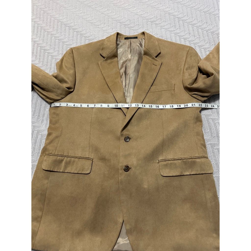 Chaps Chaps tan faux suede two button blazer size 42R Size 42R - 7 Thumbnail