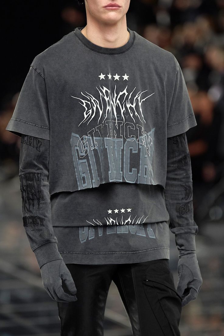 トップス givenchy layered shirt Givenchy Layered T-Shirt Rare Size