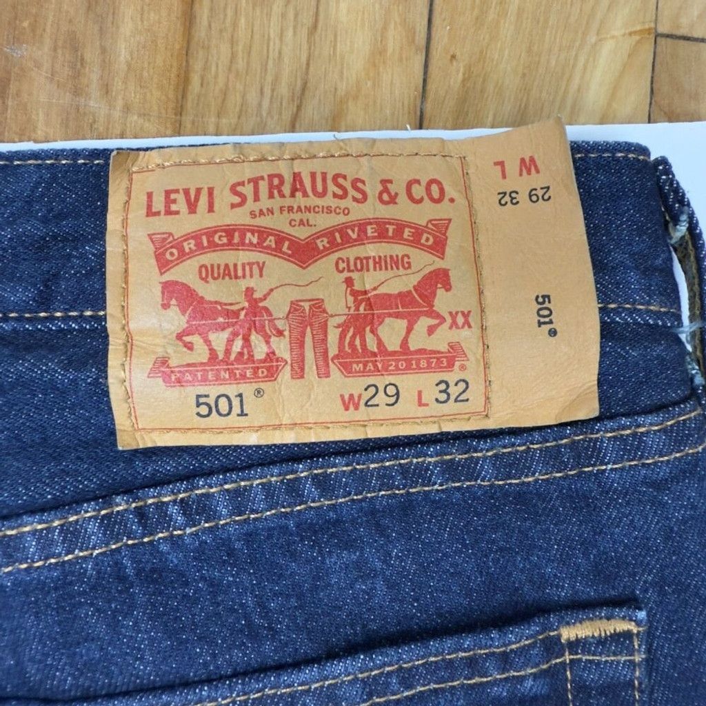 Levi's LEVI'S 501 Original Denim Button Closure Straight Leg Size US 29 - 8 Thumbnail