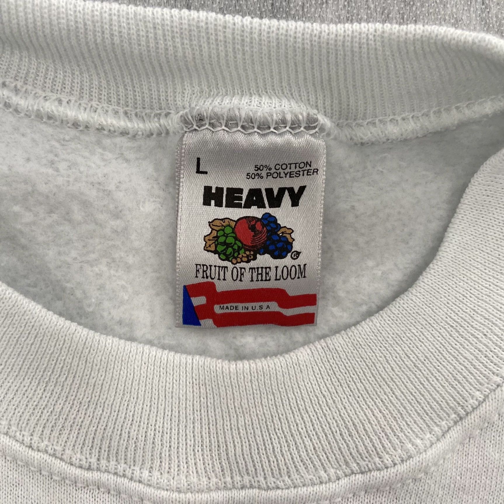 Fruit Of The Loom VINTAGE Mannheim Steamroller Sweater Adult Large White Cotton Blend 1990s Casual Mens L Size US L / EU 52-54 / 3 - 7 Thumbnail