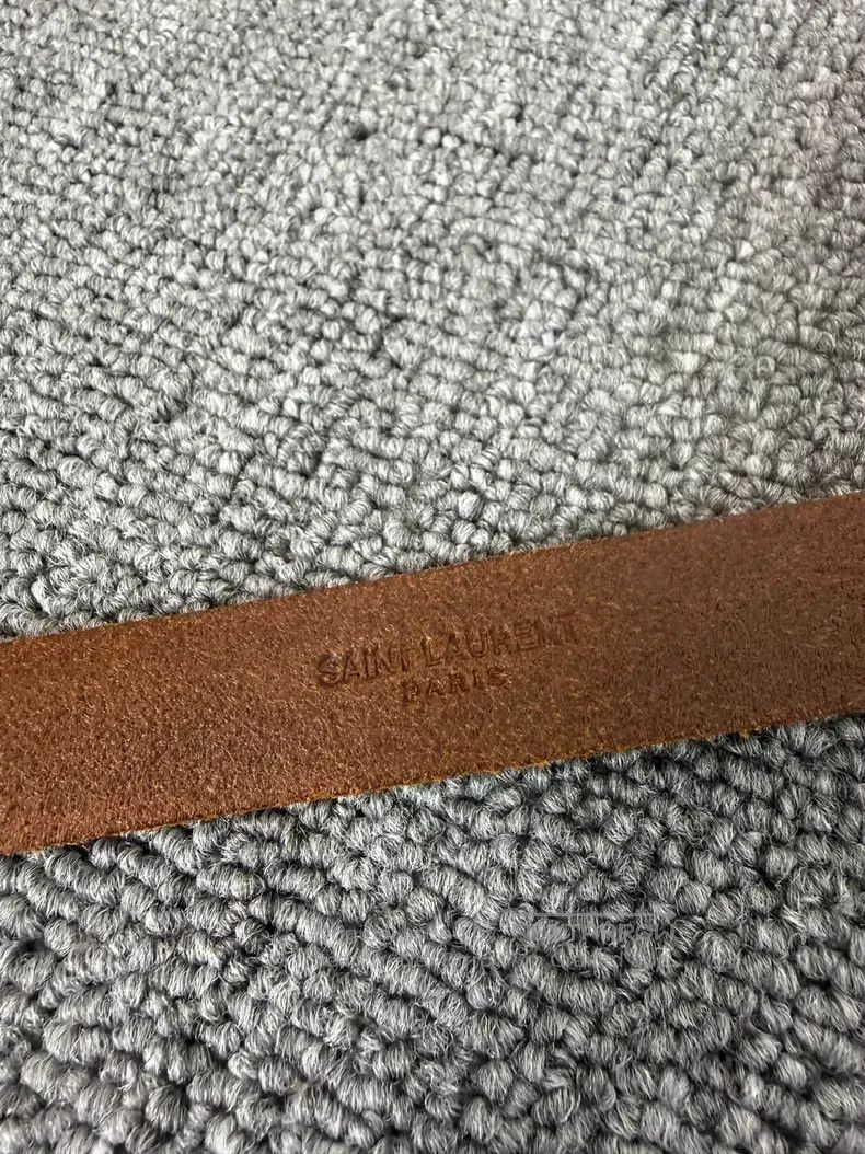 Saint Laurent Paris Saint Laurent Paris Black Brown Retro Silver Buckle Belt i Size ONE SIZE - 6 Thumbnail