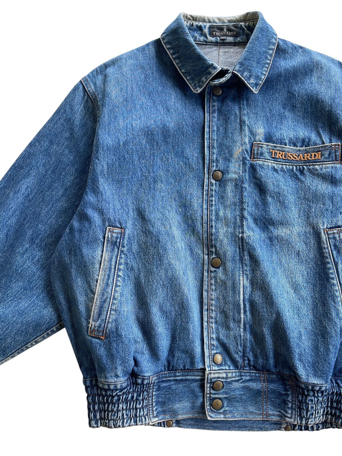 Trussardi Trussardi Denim Bomber Jacket Size US L / EU 52-54 / 3 - 6 Thumbnail