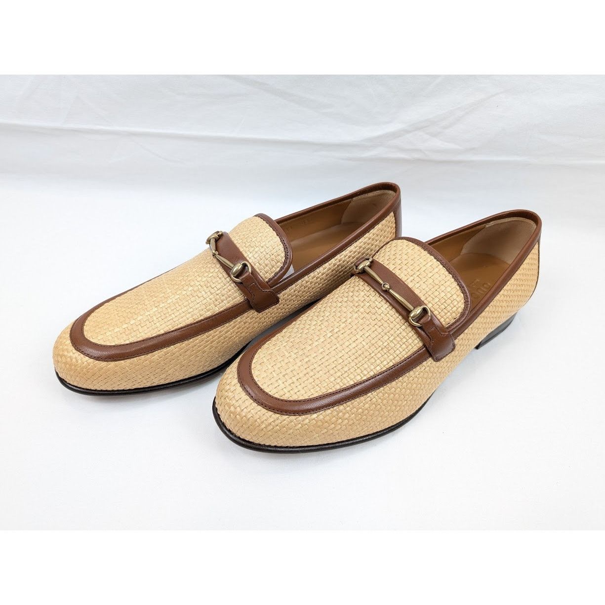 Gucci o1rshd1 Horsebit Buckle Loafers in Beige/Brown Size US 11.5 / EU 44-45 - 17 Thumbnail