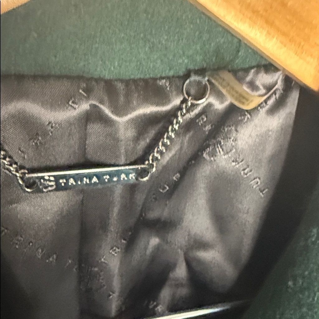 Trina Turk Trina Turk 80% lambs wool deep green trench coat jacket sz 4 Size S / US 4 / IT 40 - 3 Thumbnail