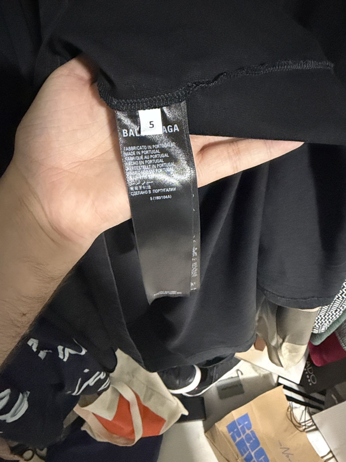Balenciaga Balenciaga Crystal Logo Back Black Long Sleeve Shirt (XXL) Size US XXL / EU 58 / 5 - 6 Thumbnail