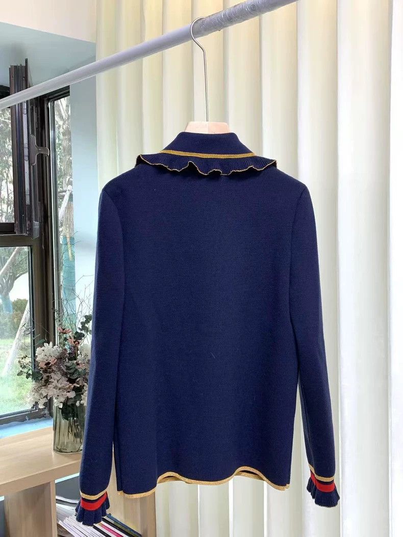Gucci Gucci Gold edge logo button knitted jacket 2501-Nextarrow Size US L / EU 52-54 / 3 - 4 Thumbnail