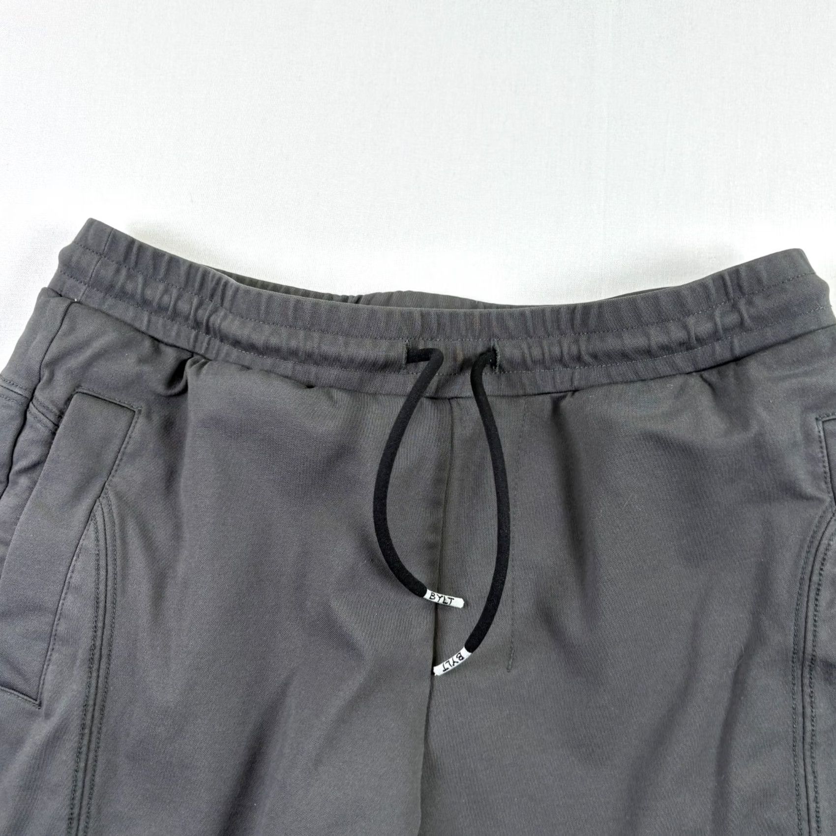 Asics BYLT Mens Small Gray Premium Basics Casual Stretch Athleisure Shorts Jogger Clean Drawstring Athletic Size US 29 - 5 Thumbnail