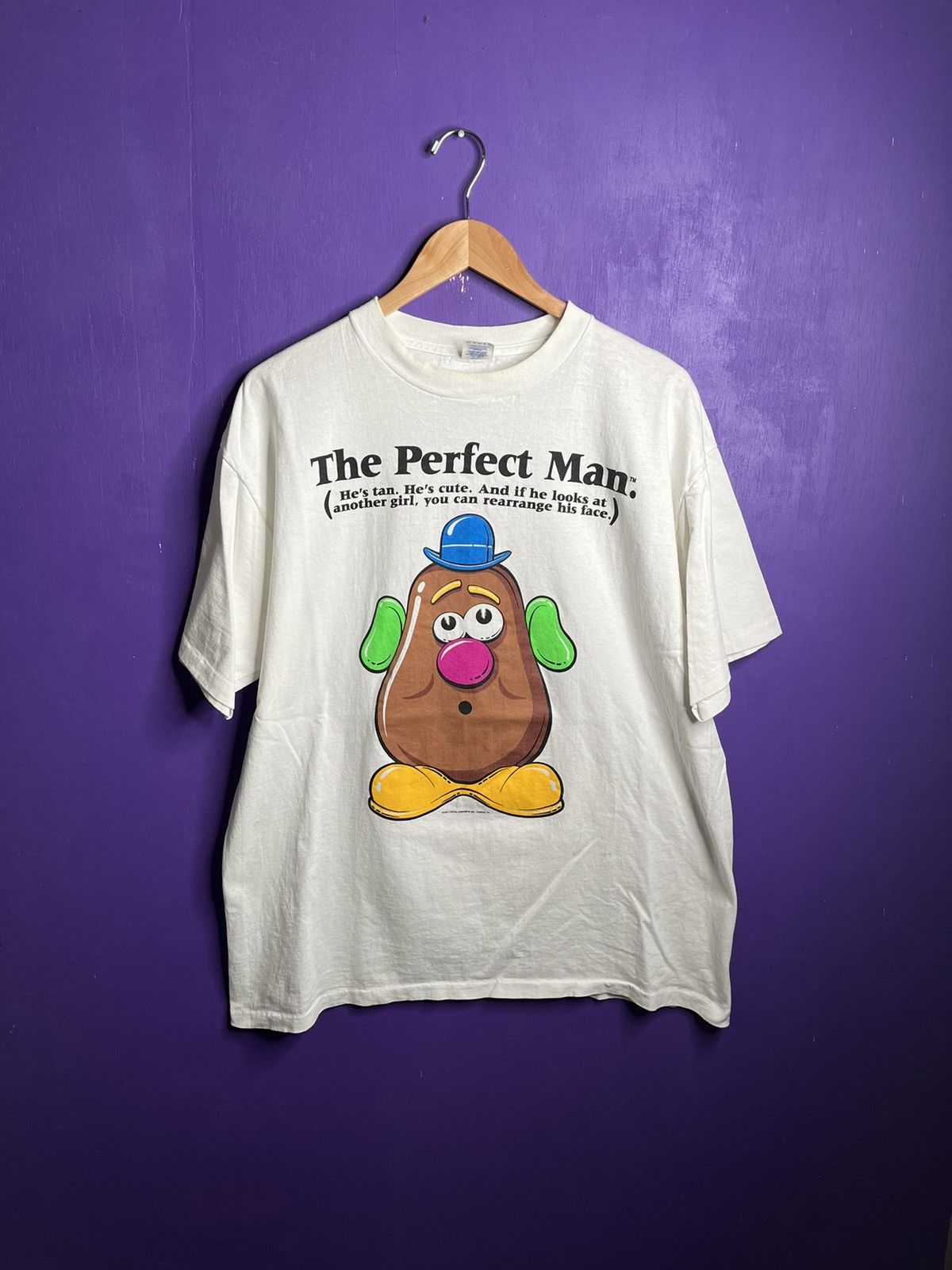 Vintage Vintage 1994 Mr potato head perfect man t-shirt Size US XL / EU 56 / 4 - 1 Thumbnail
